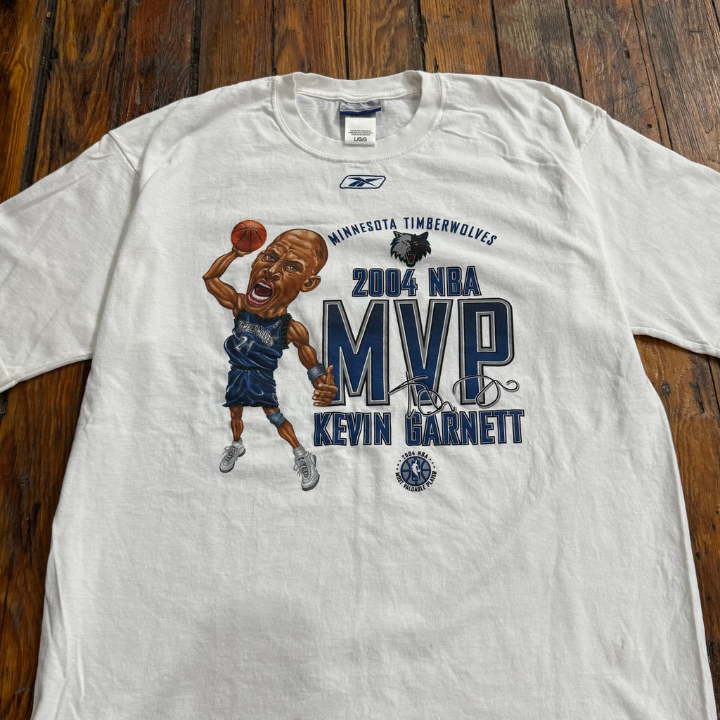 Vintage Minnesota Timberwolves Kevin Garnett T-shirt Sz L (NEW)