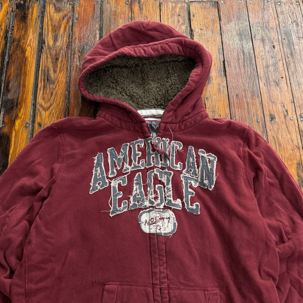 Y2K American Eagle Zip-up Hoodie Sz XL
