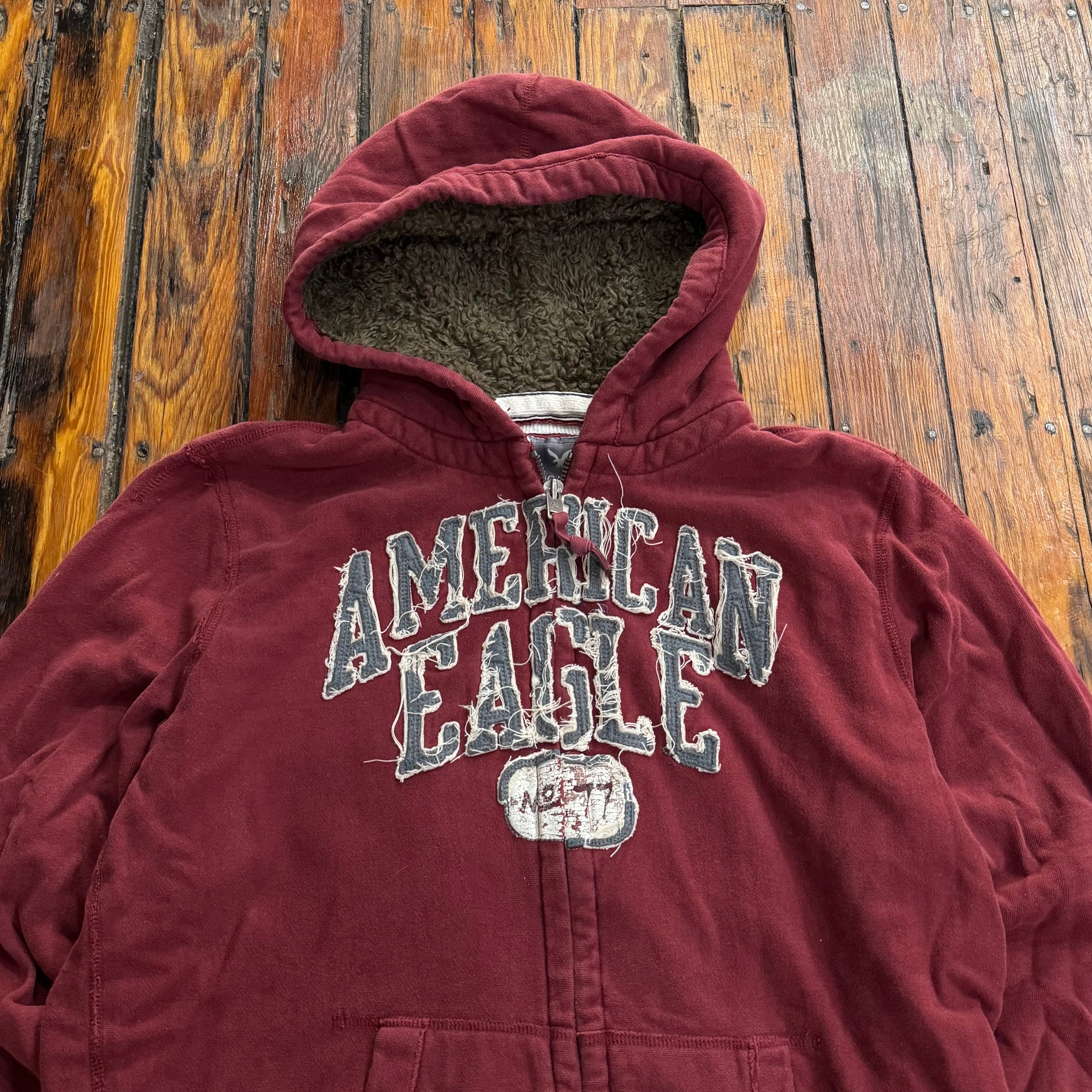 Y2K American Eagle Zip-up Hoodie Sz XL