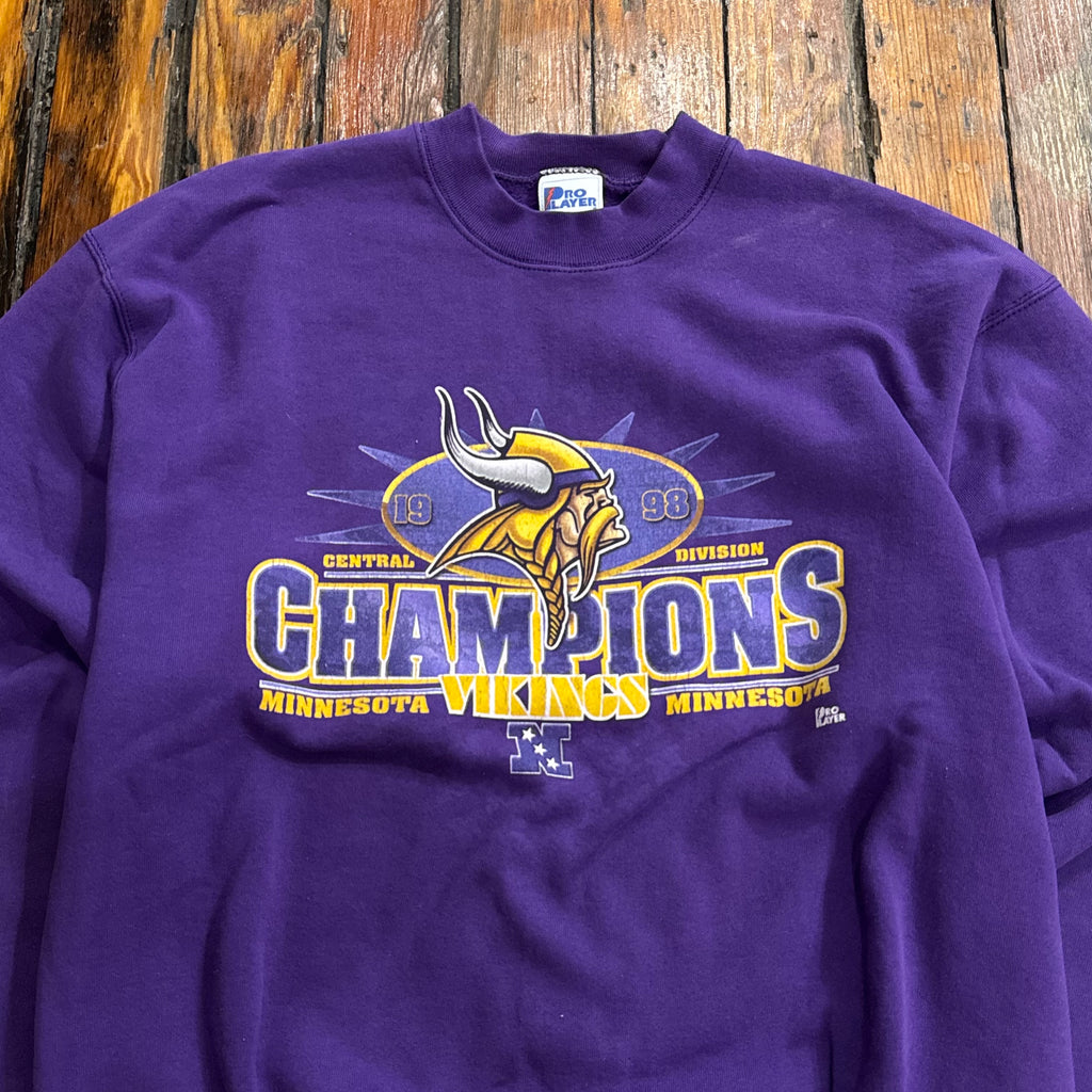 Vintage Minnesota Vikings Champions CrewNeck Sz XL