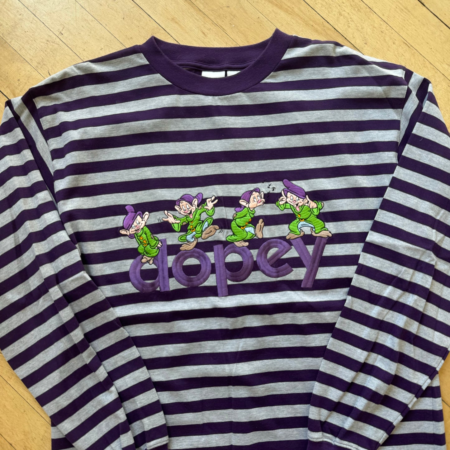 Vintage Dopey Striped Disney Long Sleeve T-shirt Sz L