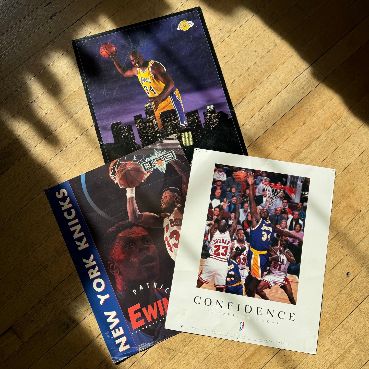 90s Poster Set Shaq, Ewing, & Jordan (3 Total)