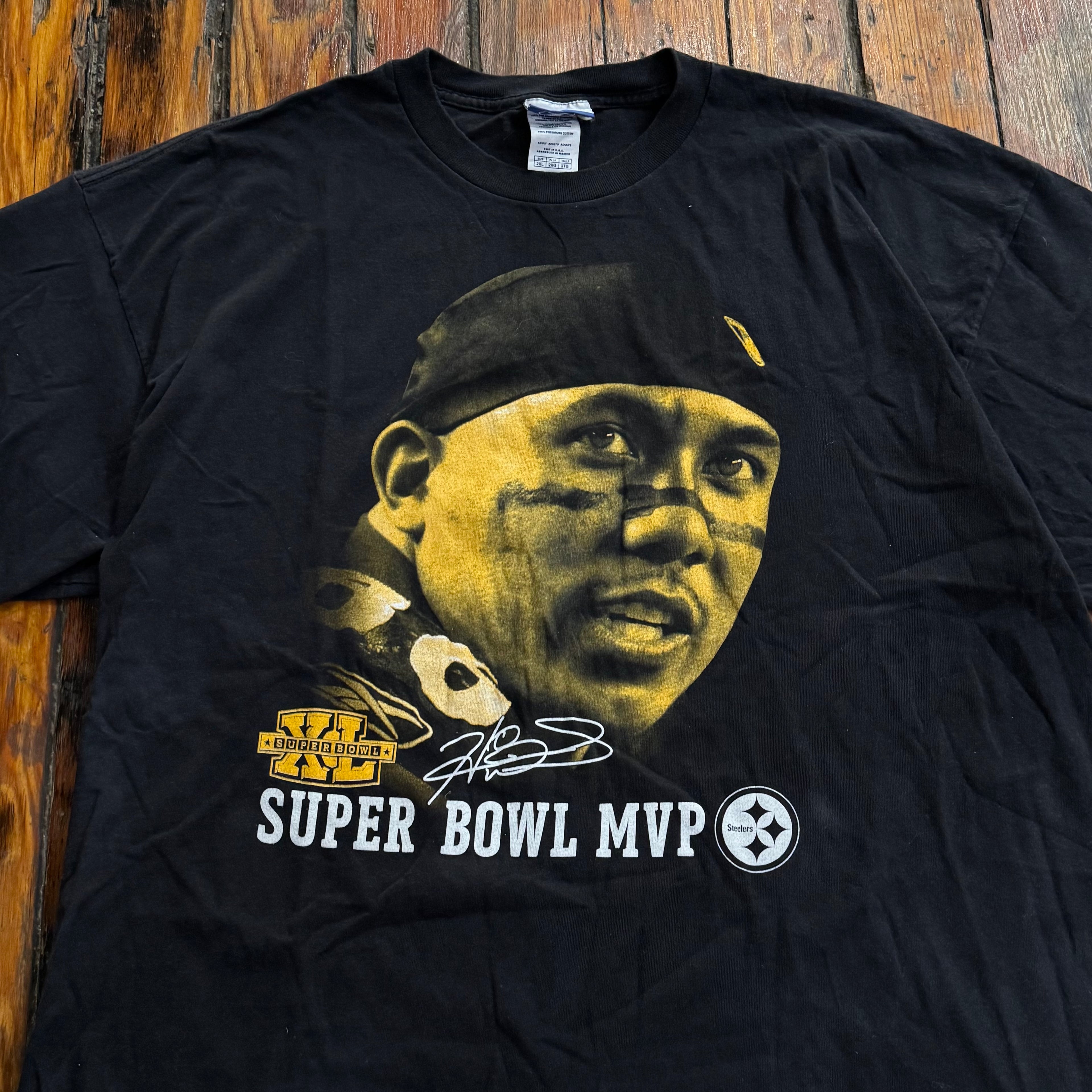 Vintage Reebok Steelers Super Bowl MvP T-shirt Sz XXL
