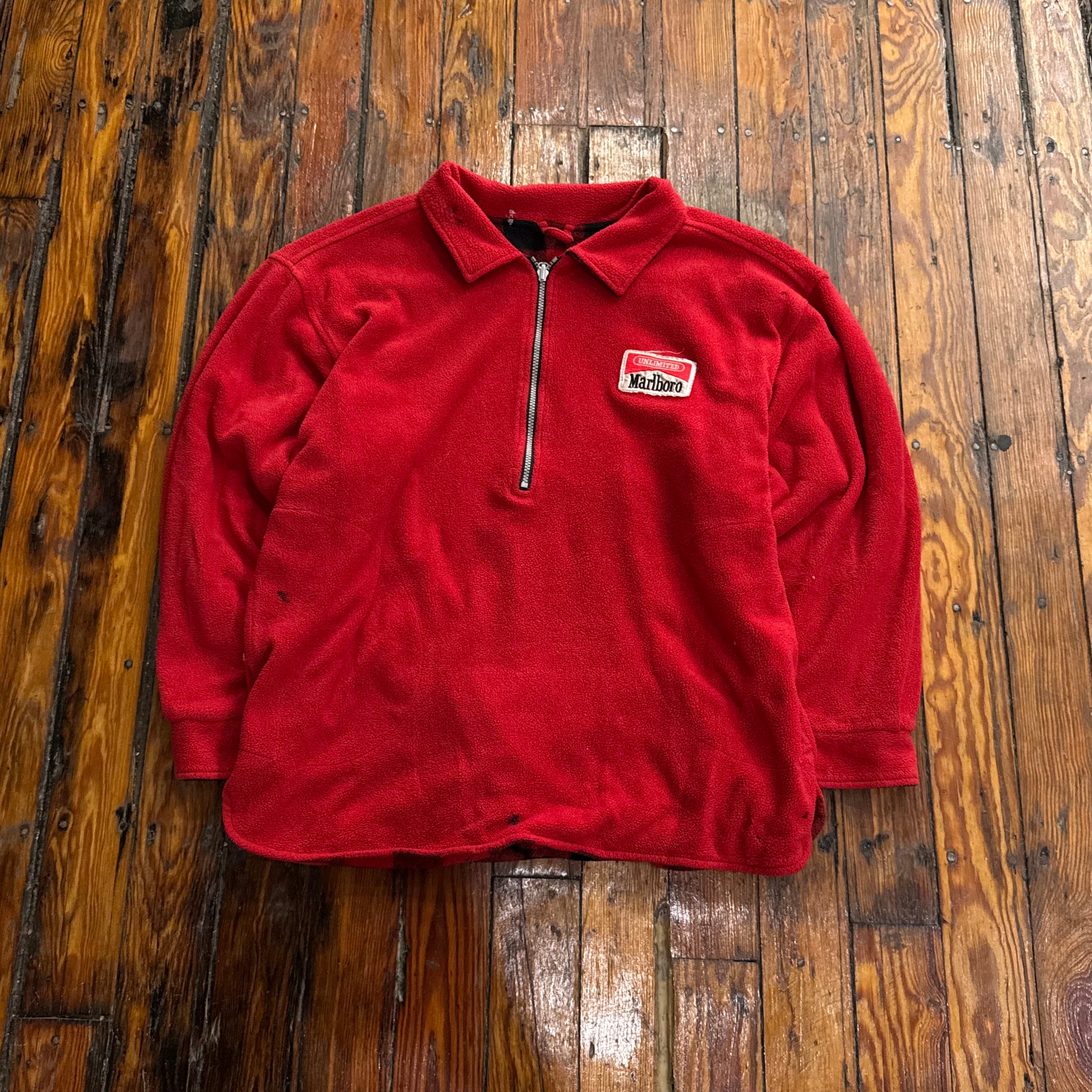 Vintage Marlboro Reversible Fleece Jacket Sz XL