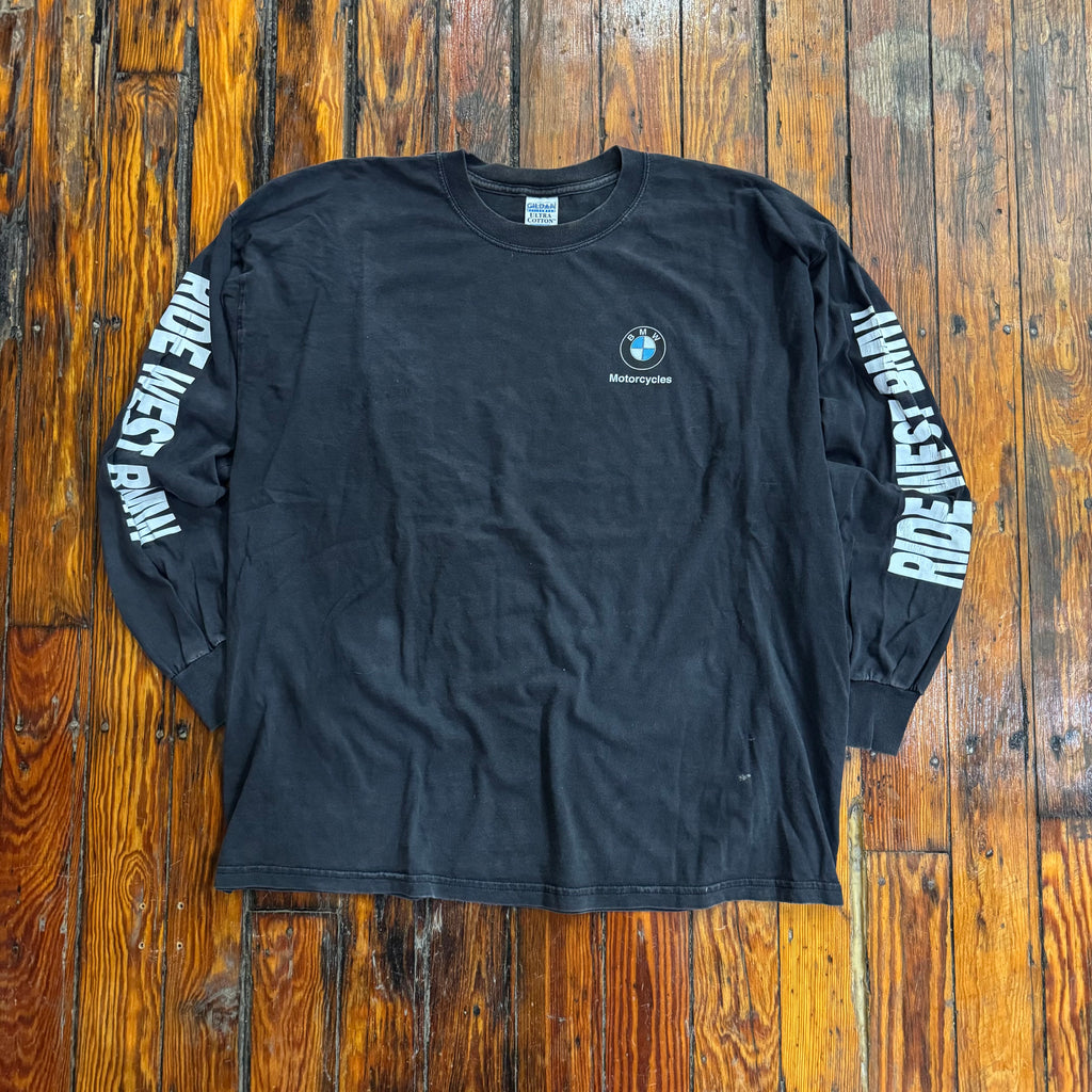 Vintage BMW Ride West Long Sleeve T-shirt Sz XXL
