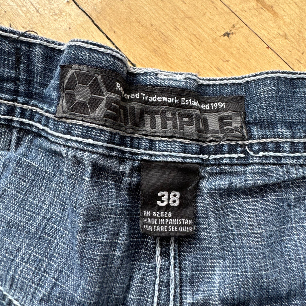 Y2K Faded South Pole Denim Jeans Sz 38