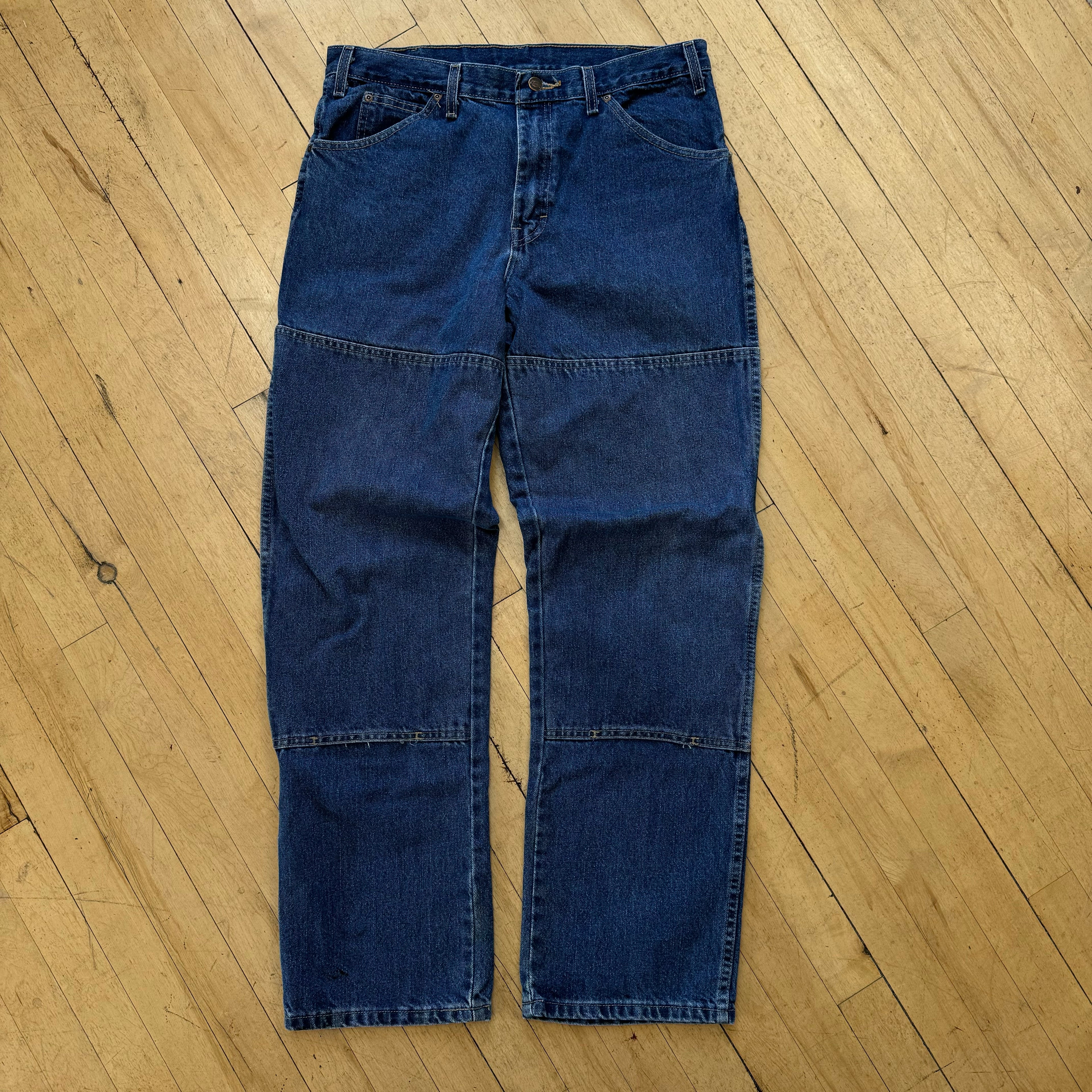 Vintage Dickies Double Knee Denim Jeans Sz 33x32