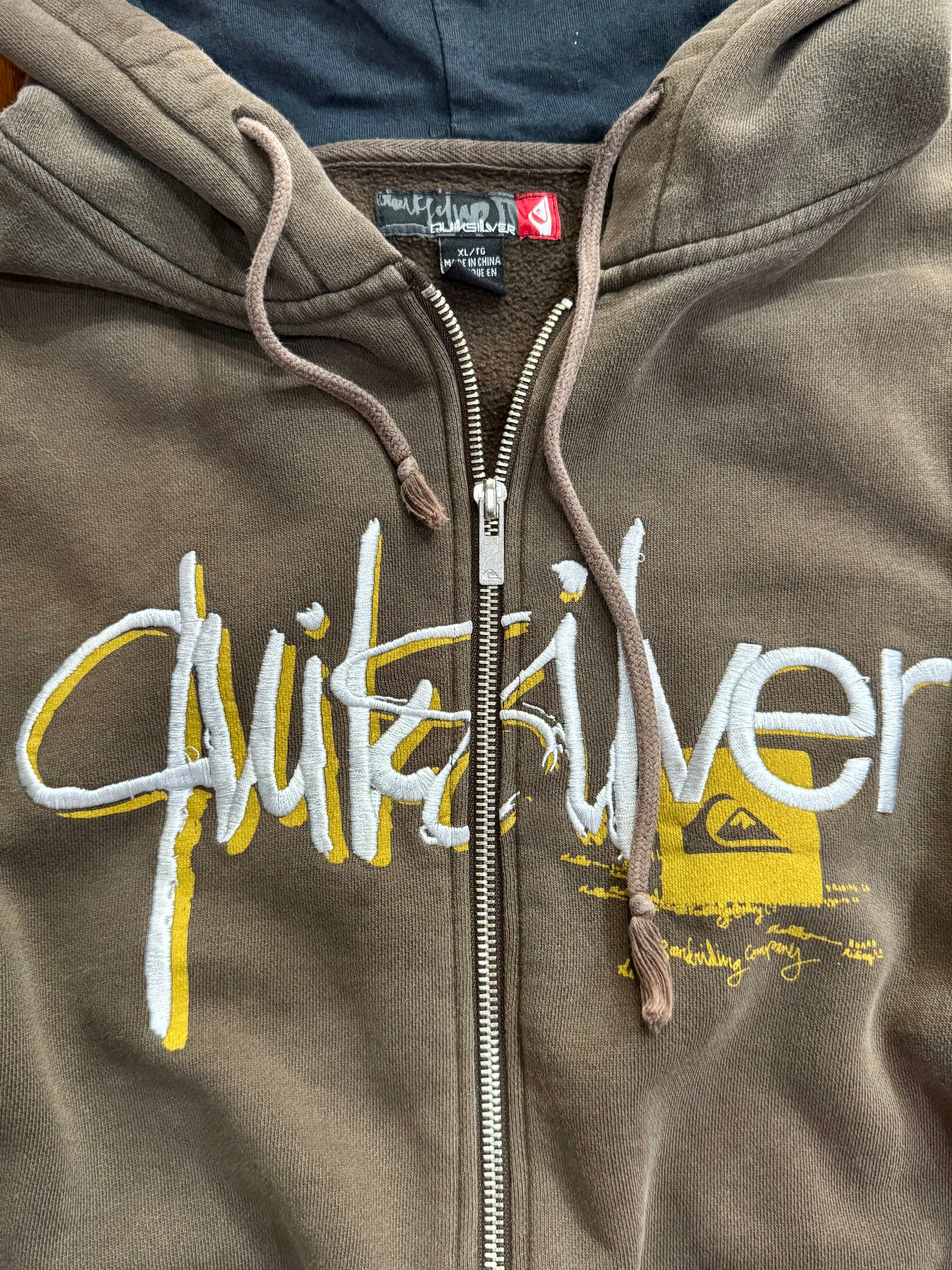 Y2K Quicksilver Zip-Up Hoodie Sz XL