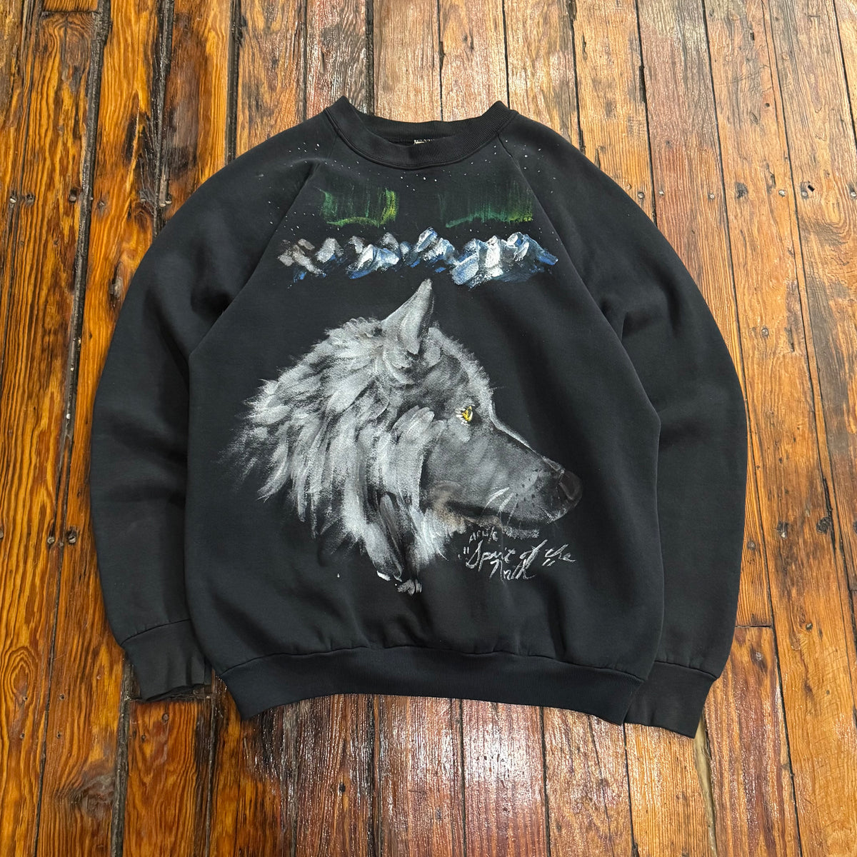 Vintage Wolf Nature Crewneck Sz L