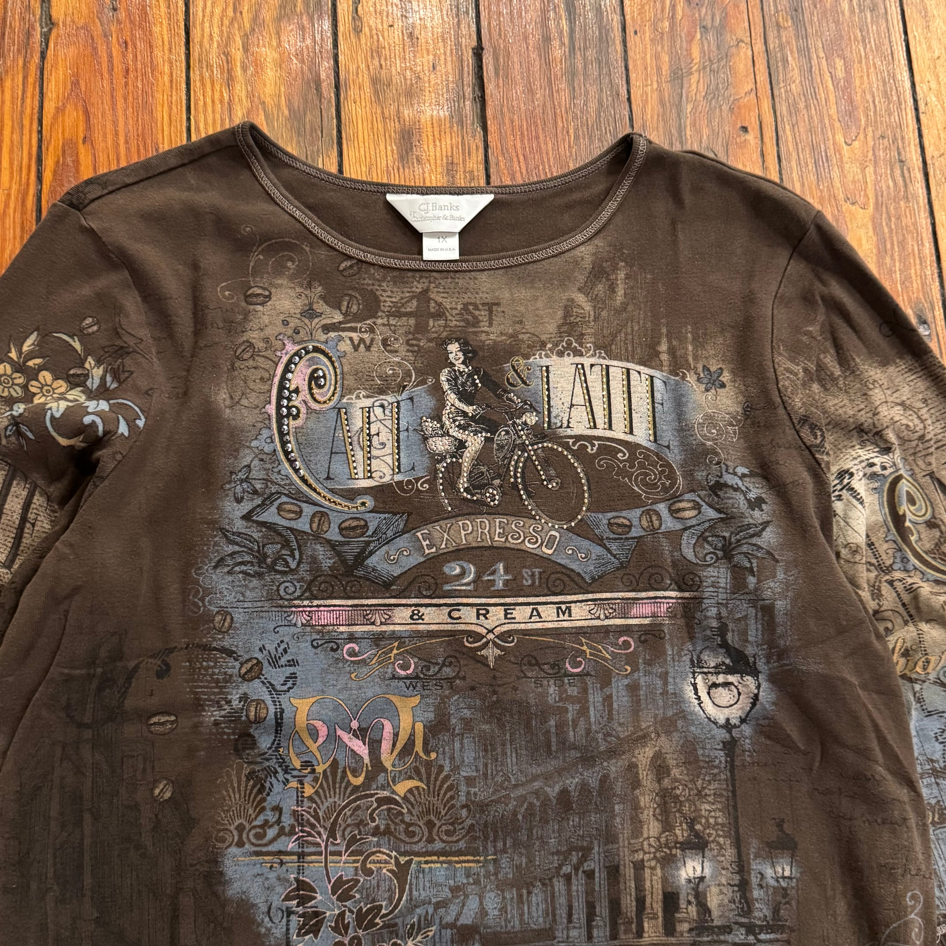 Vintage CJ Banks Latte Long Sleeve Sz L