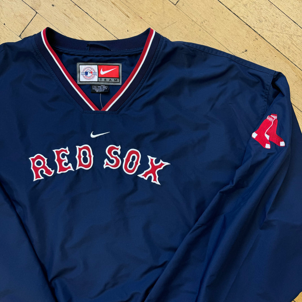 Vintage Nike Red Sox Center Swoosh Pullover Jacket Sz XL