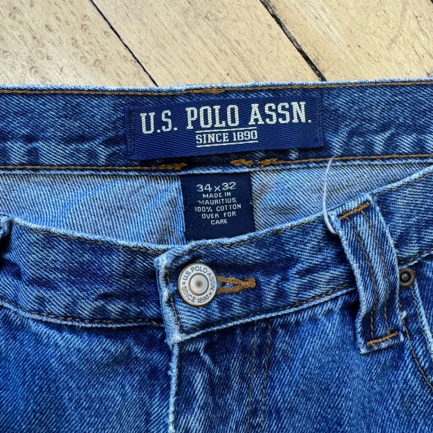 Y2K US Polo ASSN Denim Jeans Sz 34x32