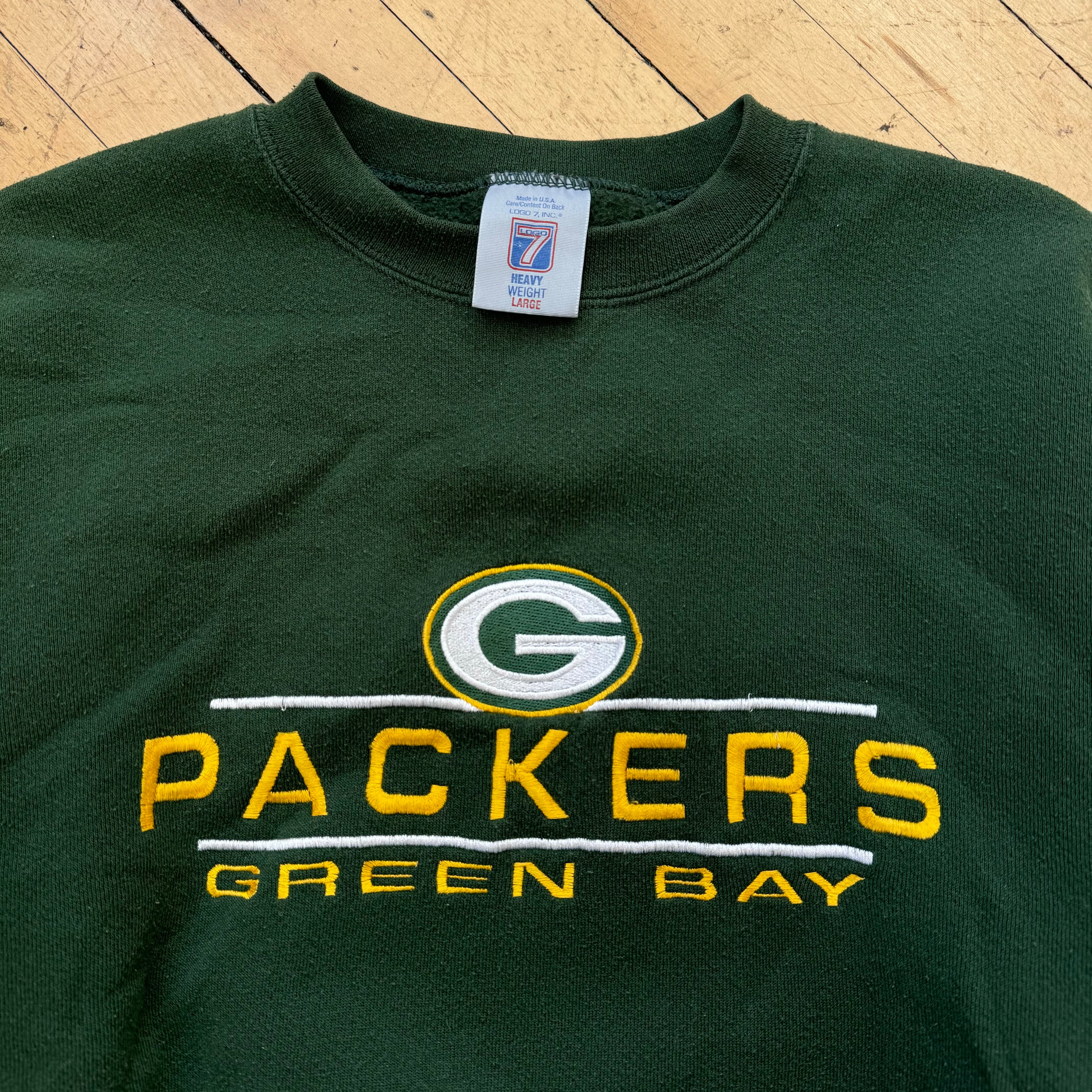 Vintage Logo 7 GreenBay Packers Crewneck Sz L