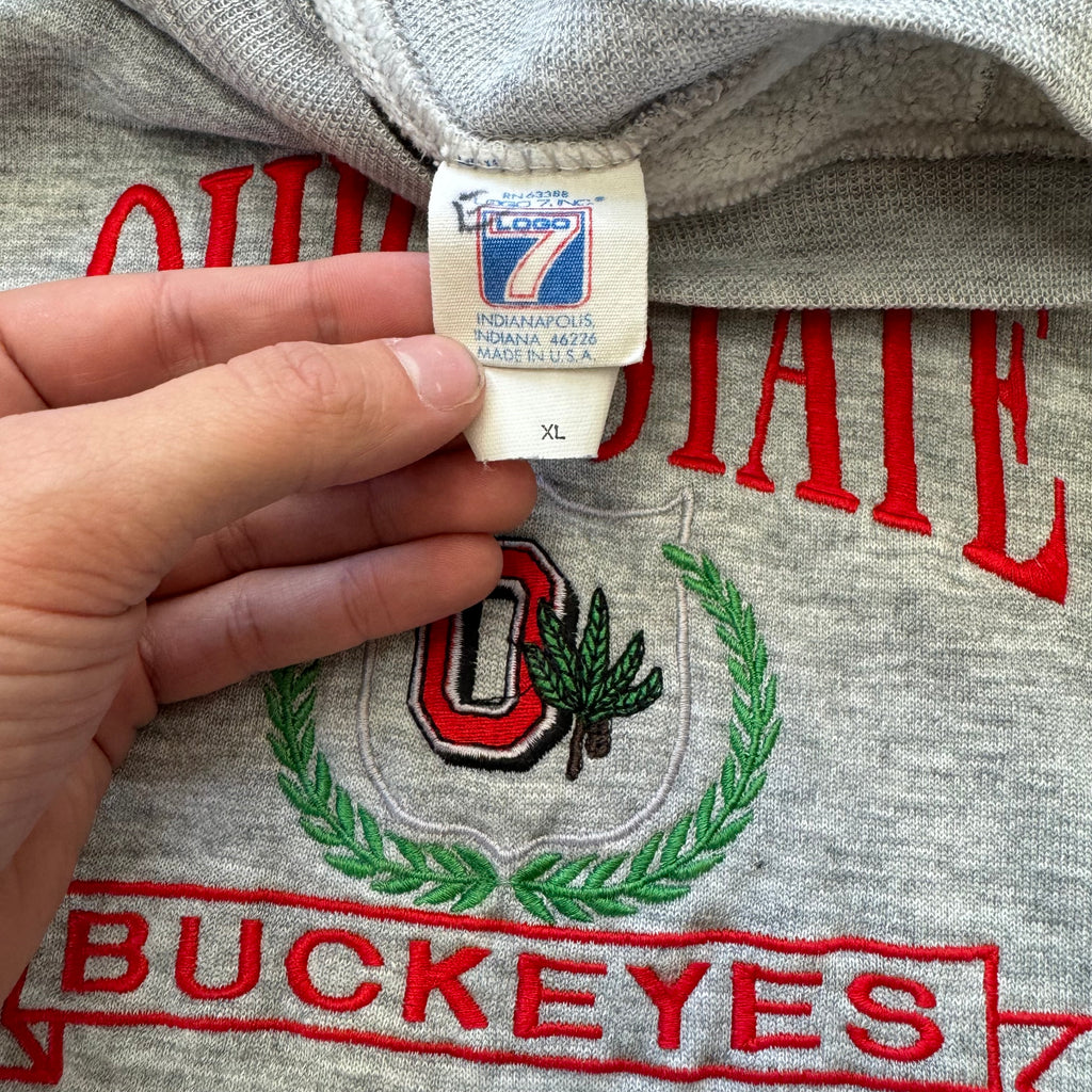 Vintage Ohio State Logo 7 CrewNeck Sz L