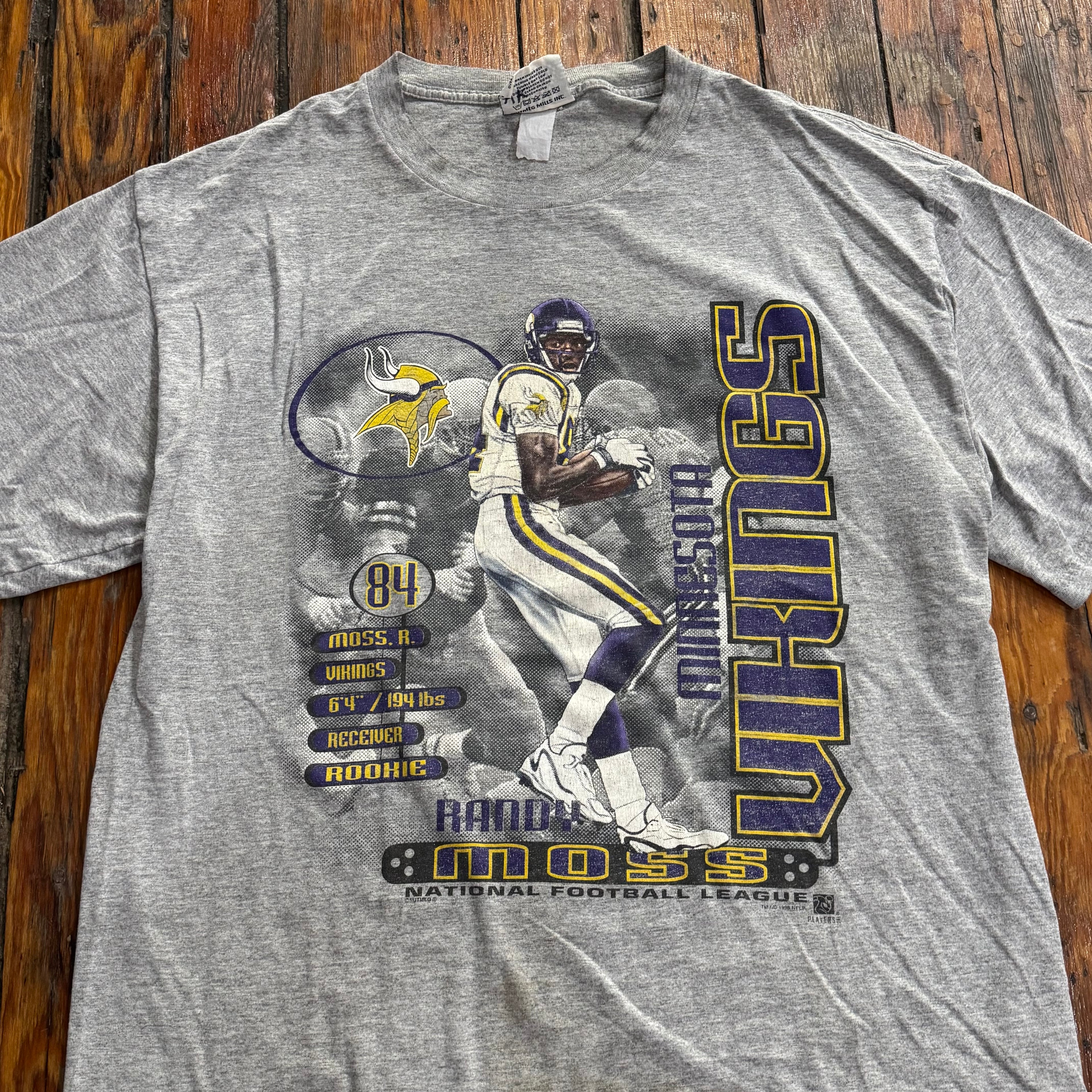 Vintage Randy Moss Minnesota Vikings T-shirt Sz XL