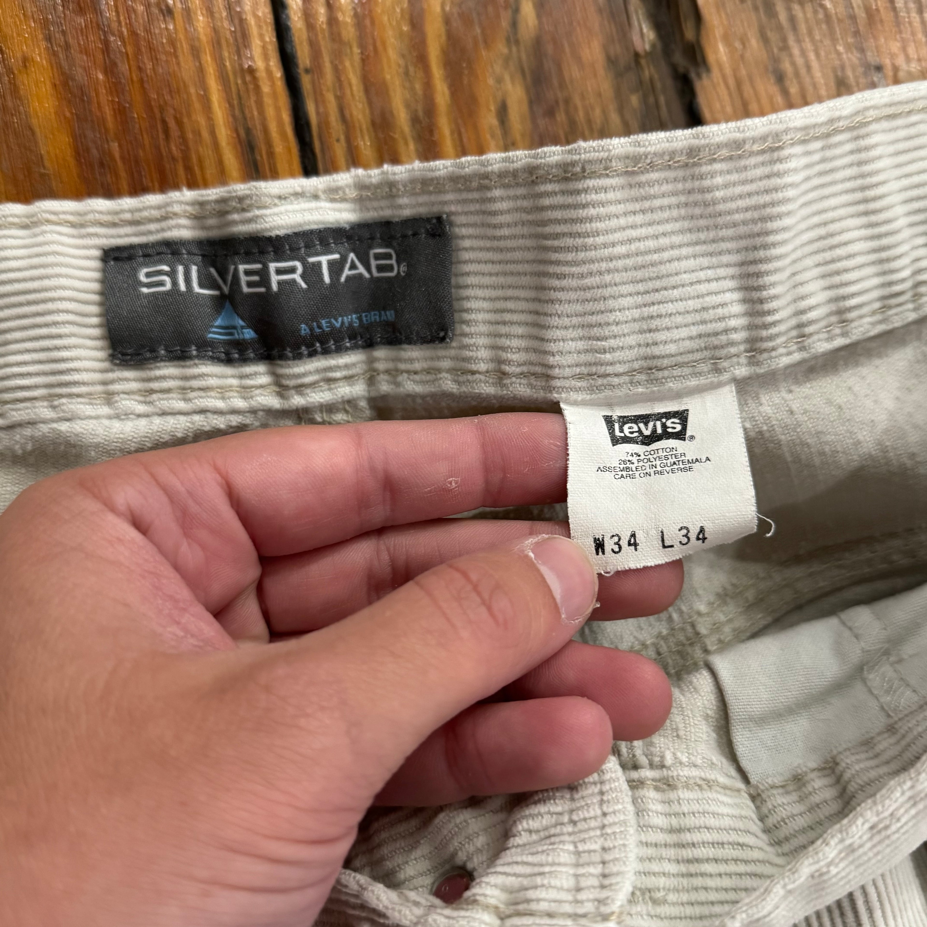 Vintage Levi SilverTab Corduroy Pants Sz 34x34