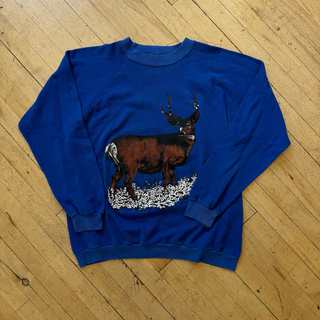 Vintage Deer Nature Crewneck Sz L