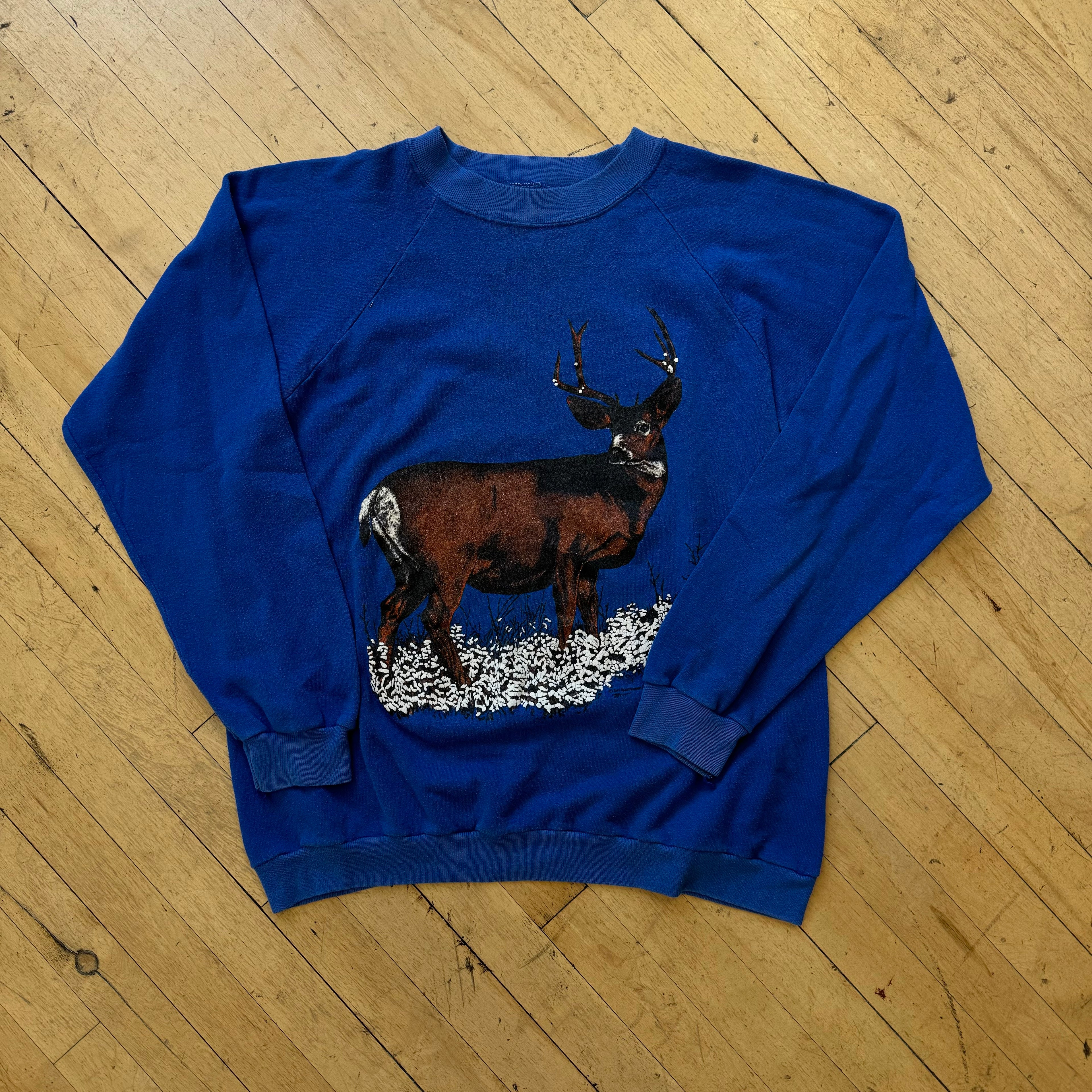 Vintage Deer Nature Crewneck Sz L