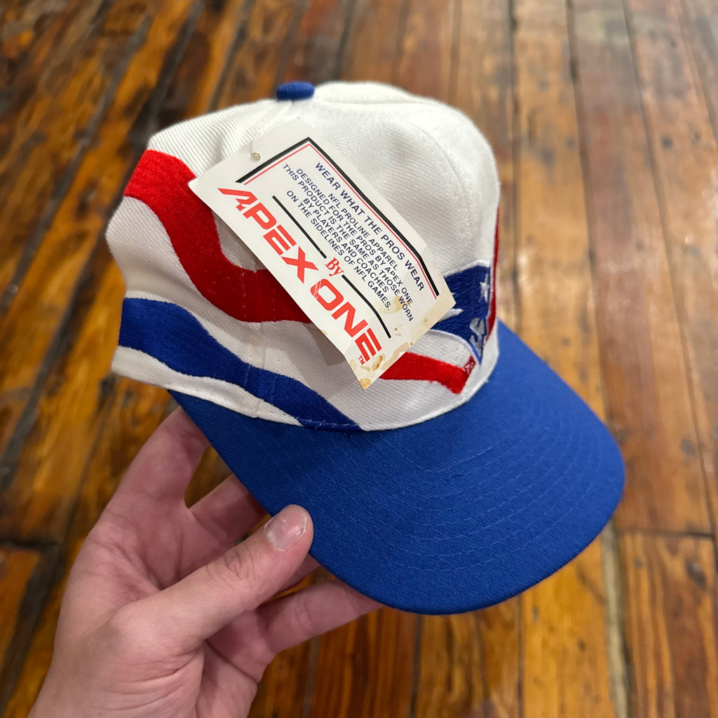 Vintage New England Patriots Ribbon Wave SnapBack (NEW)