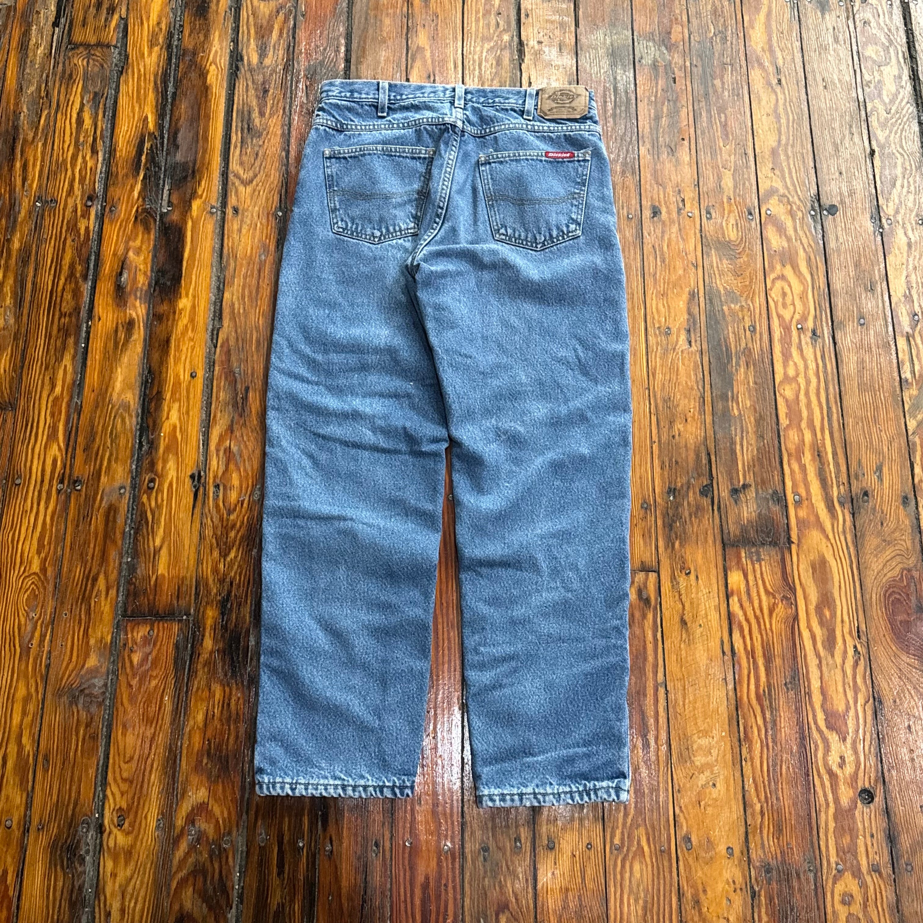 Vintage Flannel lined Dickies Denim Jeans Sz 33 X 30