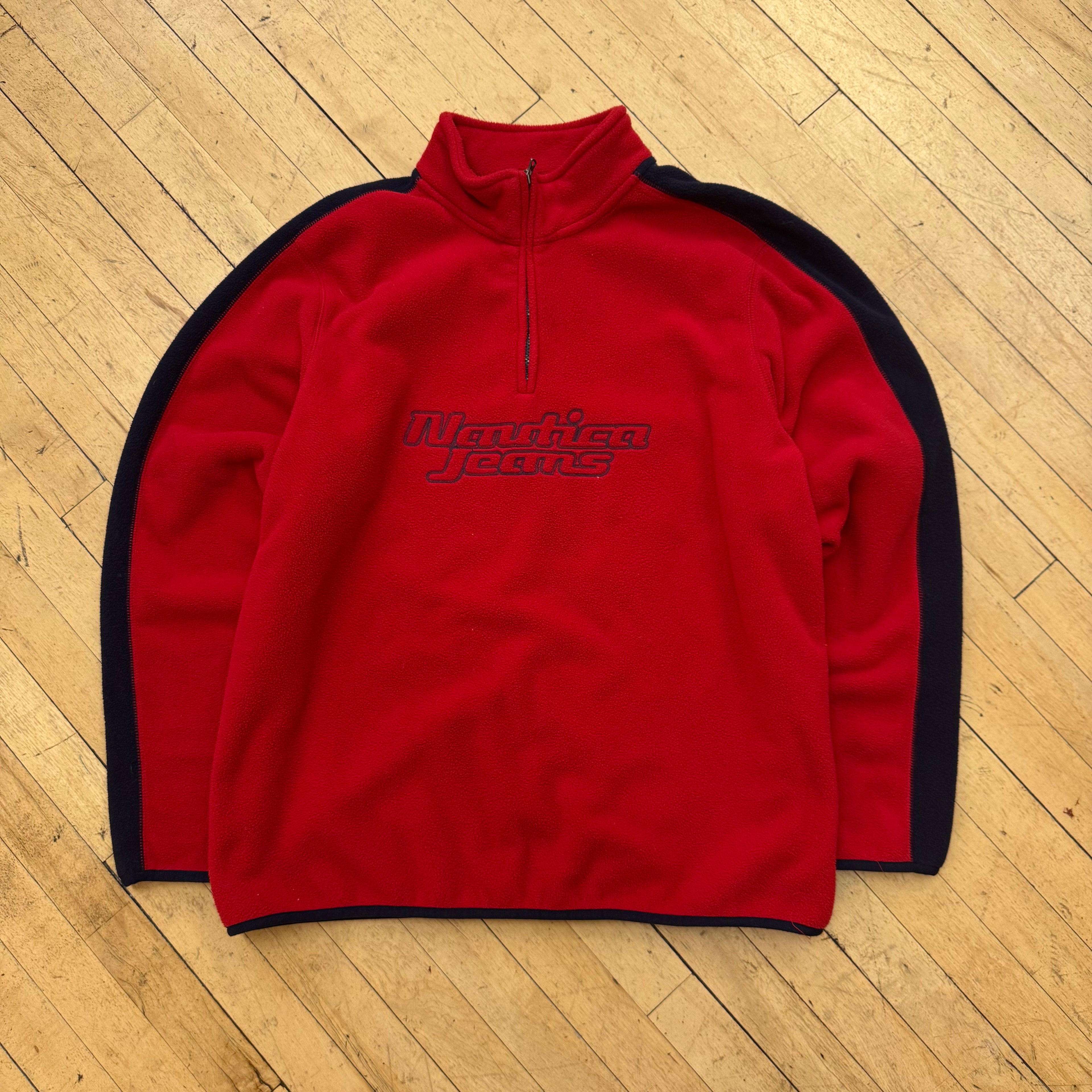 Vintage Nautica Jeans Fleece Jacket Sz XL