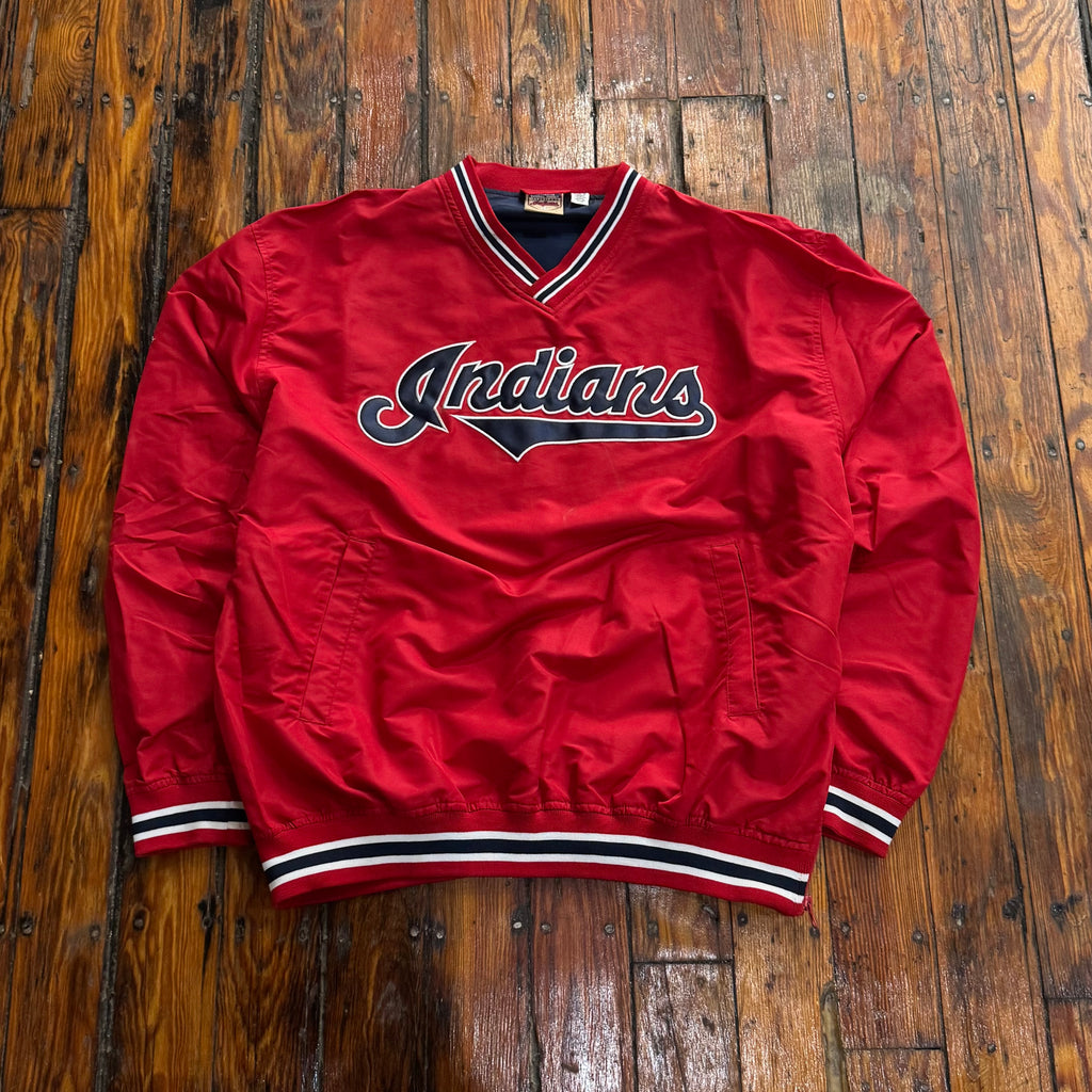 Vintage Indians MLB Pullover Jacket Sz L