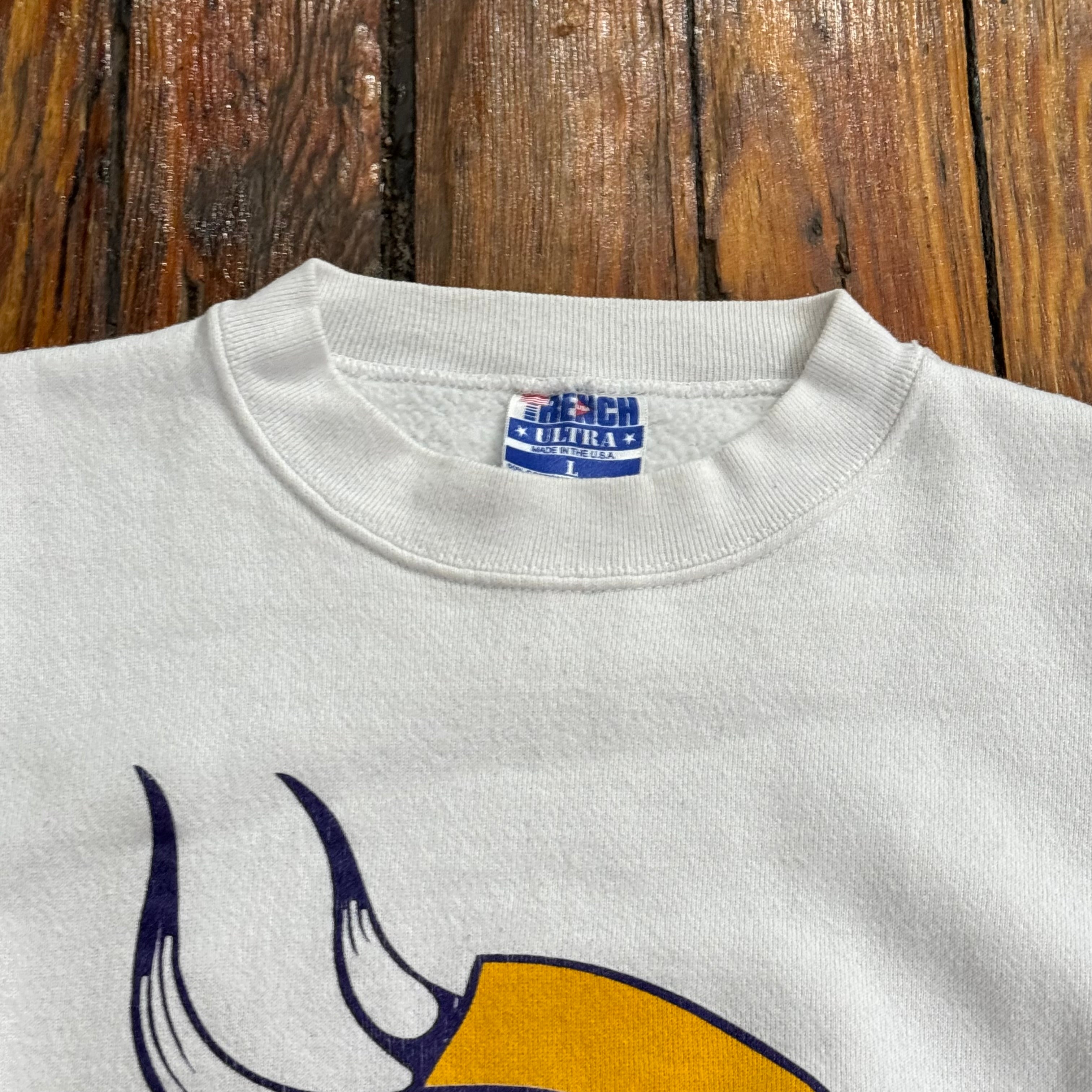 Vintage Trench Minnesota Vikings Crewneck Sz M