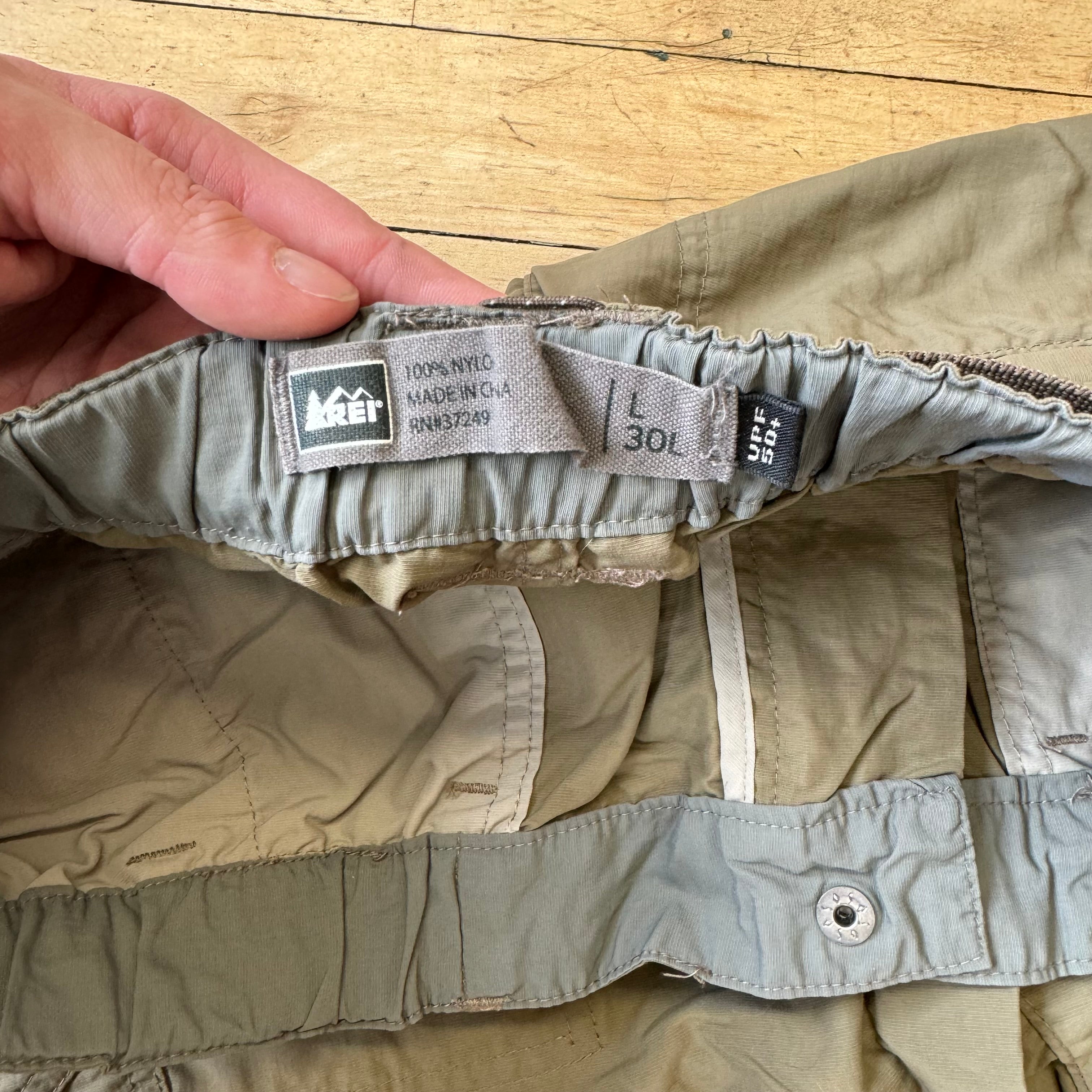 Vintage 2-In-1 Olive Pants & Shorts Sz L (30)