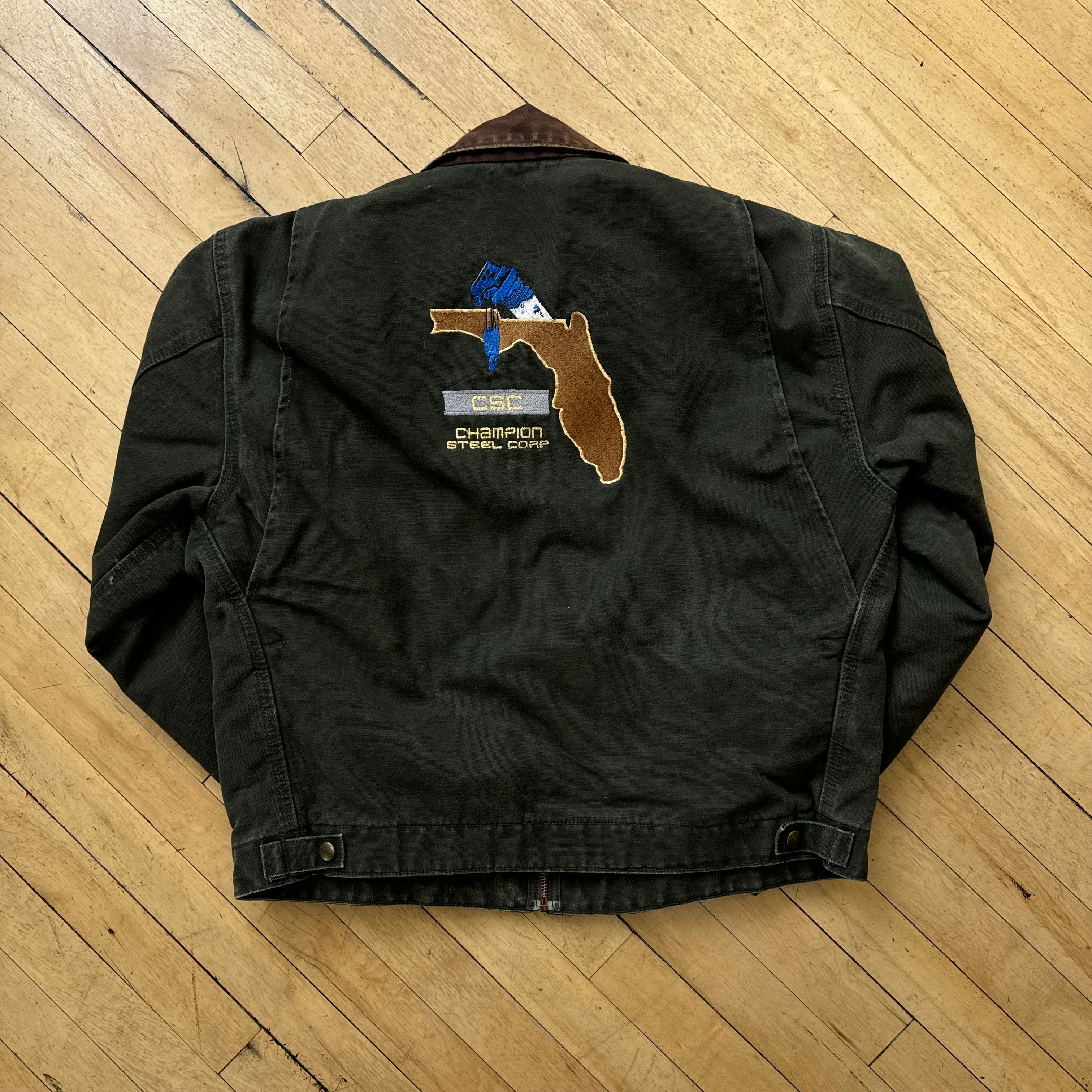 Vintage Forest Green Carhartt Detroit Jacket Sz L