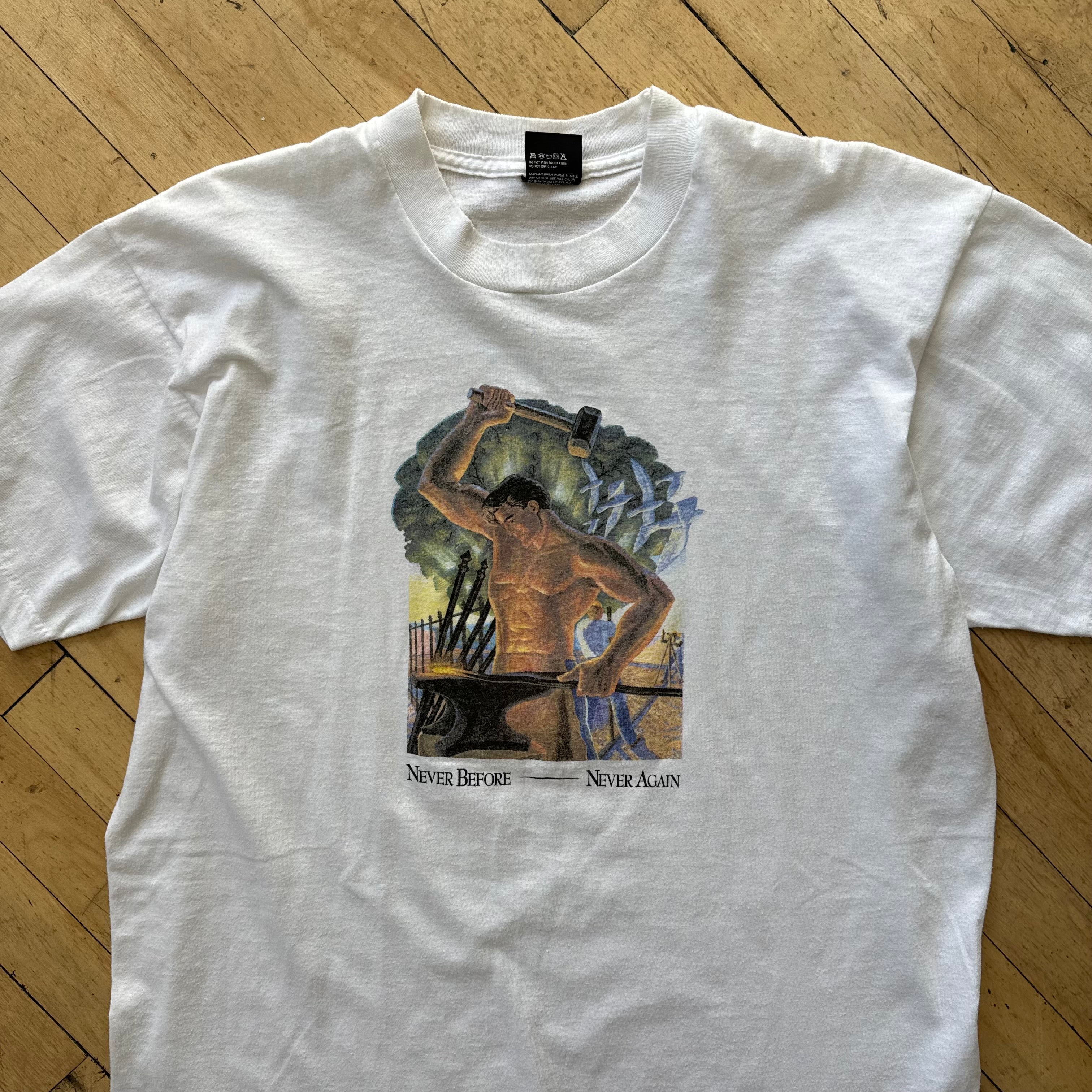 Vintage Never before Never Again T-shirt Sz L
