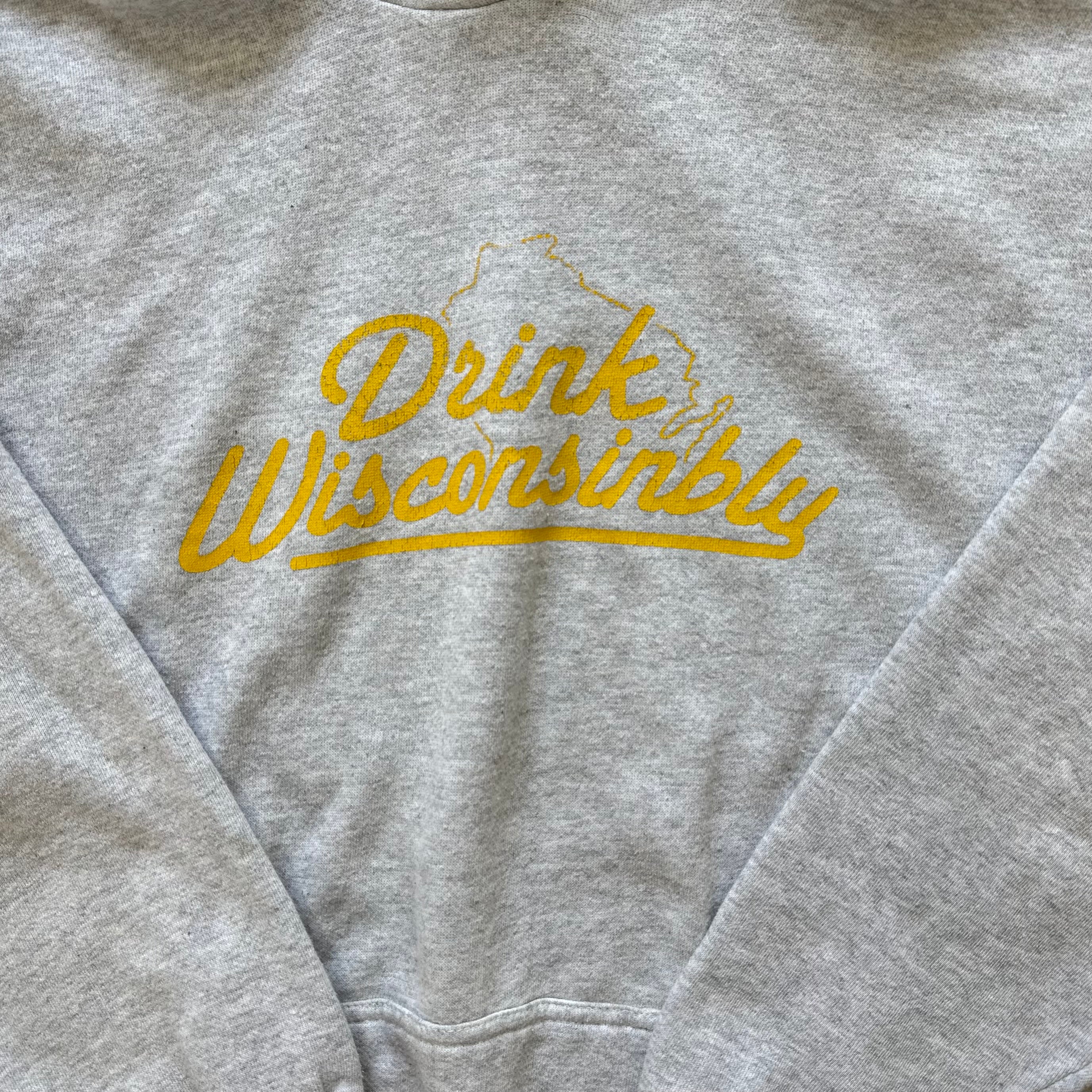Vintage Drink Wisconsibly Hoodie Sz M