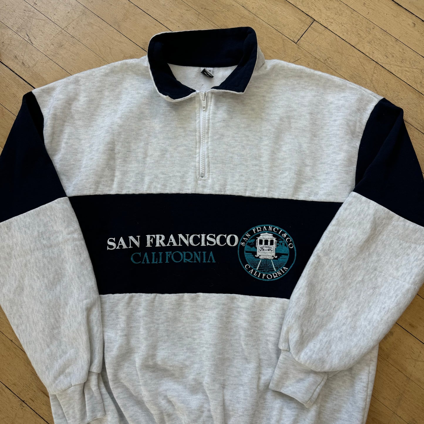 Vintage San Francisco California Quarter Zip Jacket Sz L