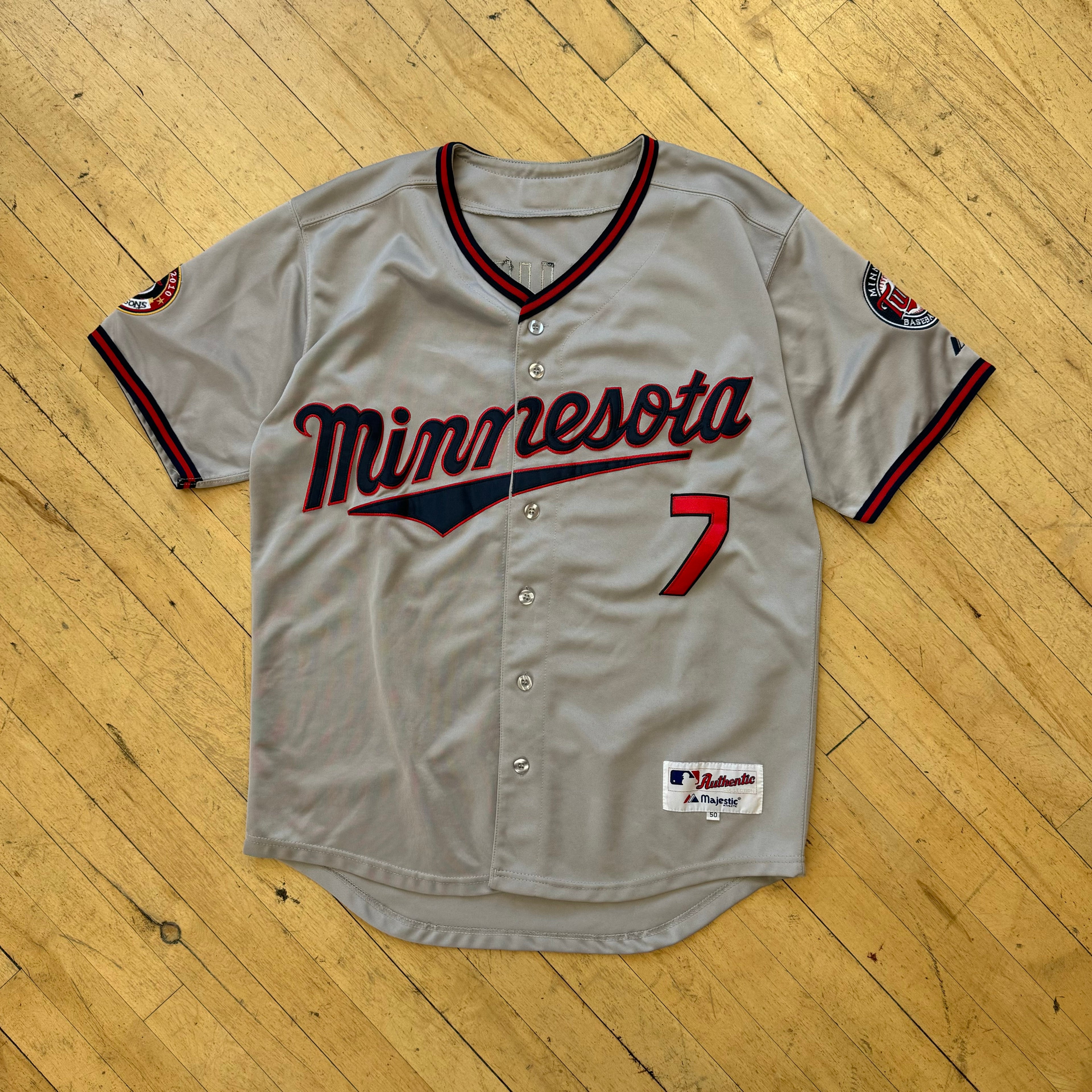 Minnesota Twins Mauer baseball Jersey Sz L