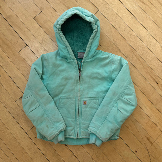 Carhartt Teal Hooded Jacket Sz YTH Small