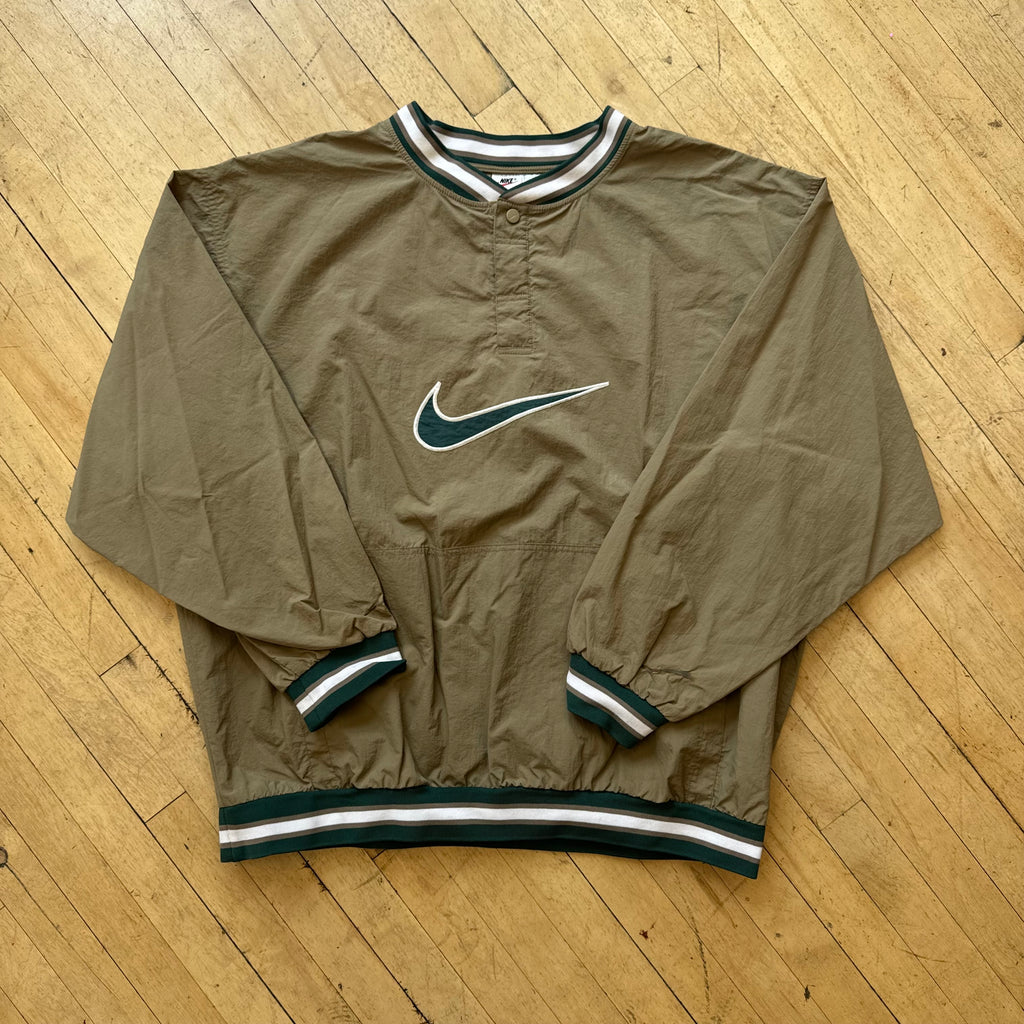 Vintage Big Swoosh Nike Pullover Windbreaker Jacket Sz XXL