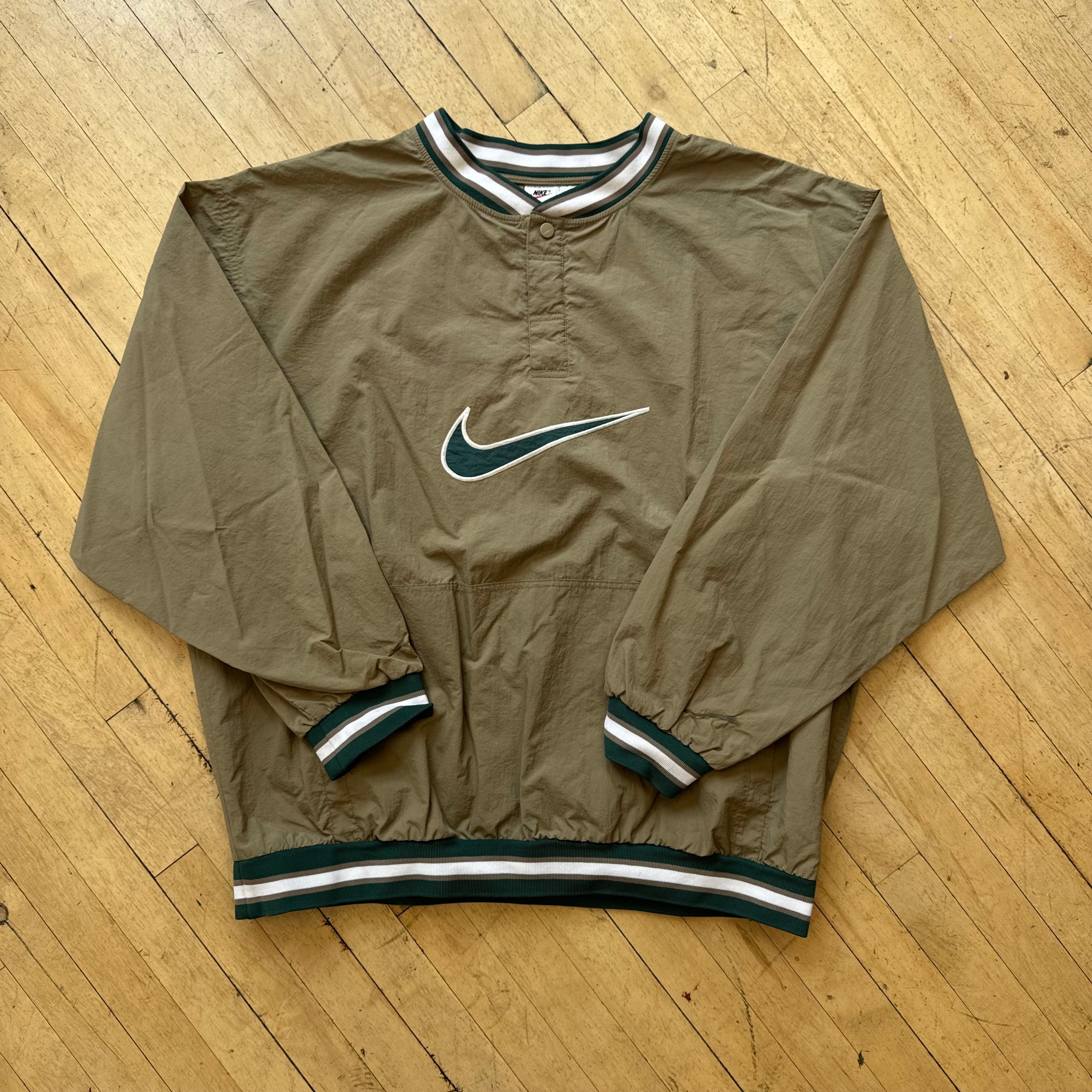 Vintage Big Swoosh Nike Pullover Windbreaker Jacket Sz XXL