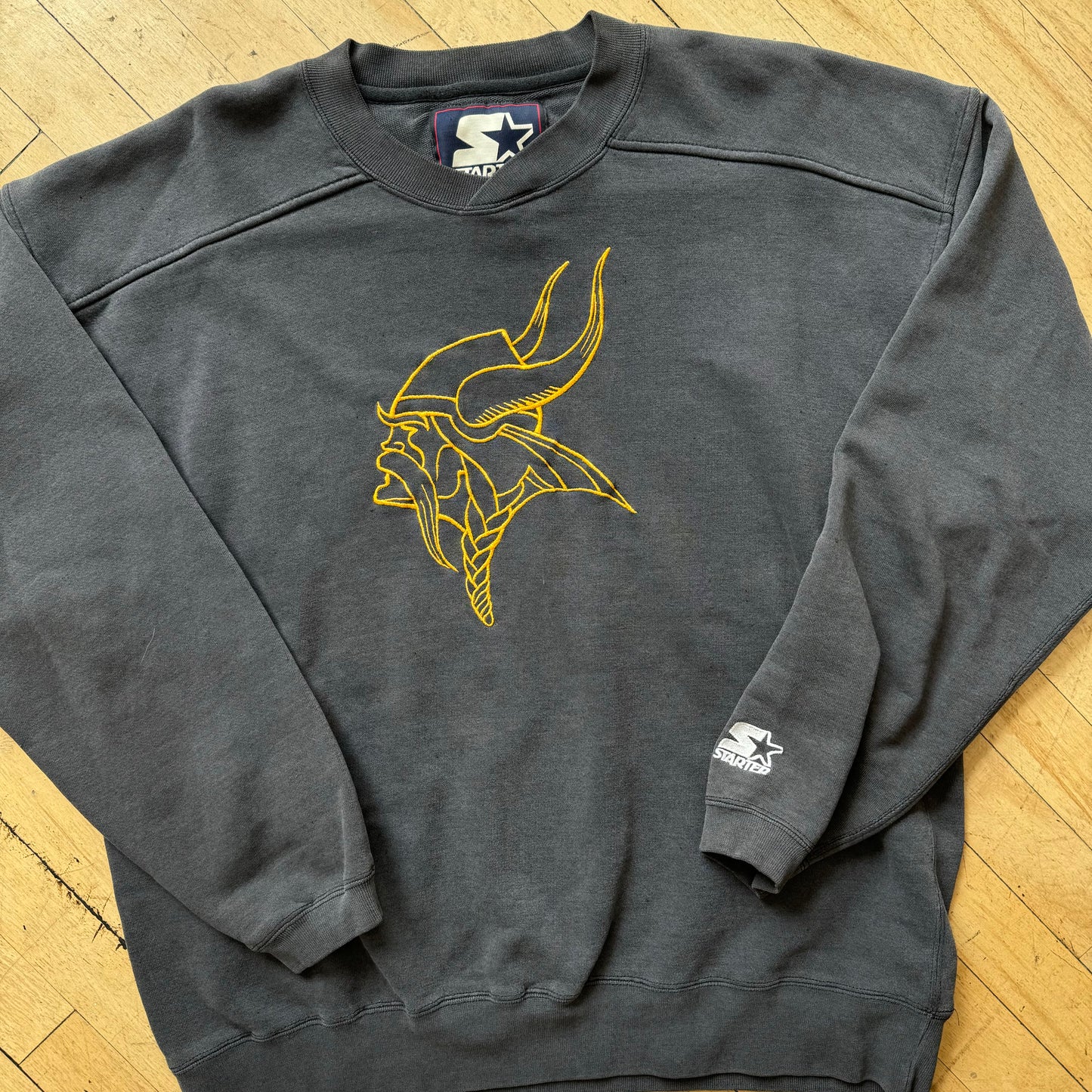 Vintage Minnesota Vikings Embroidered Crewneck Sz XL
