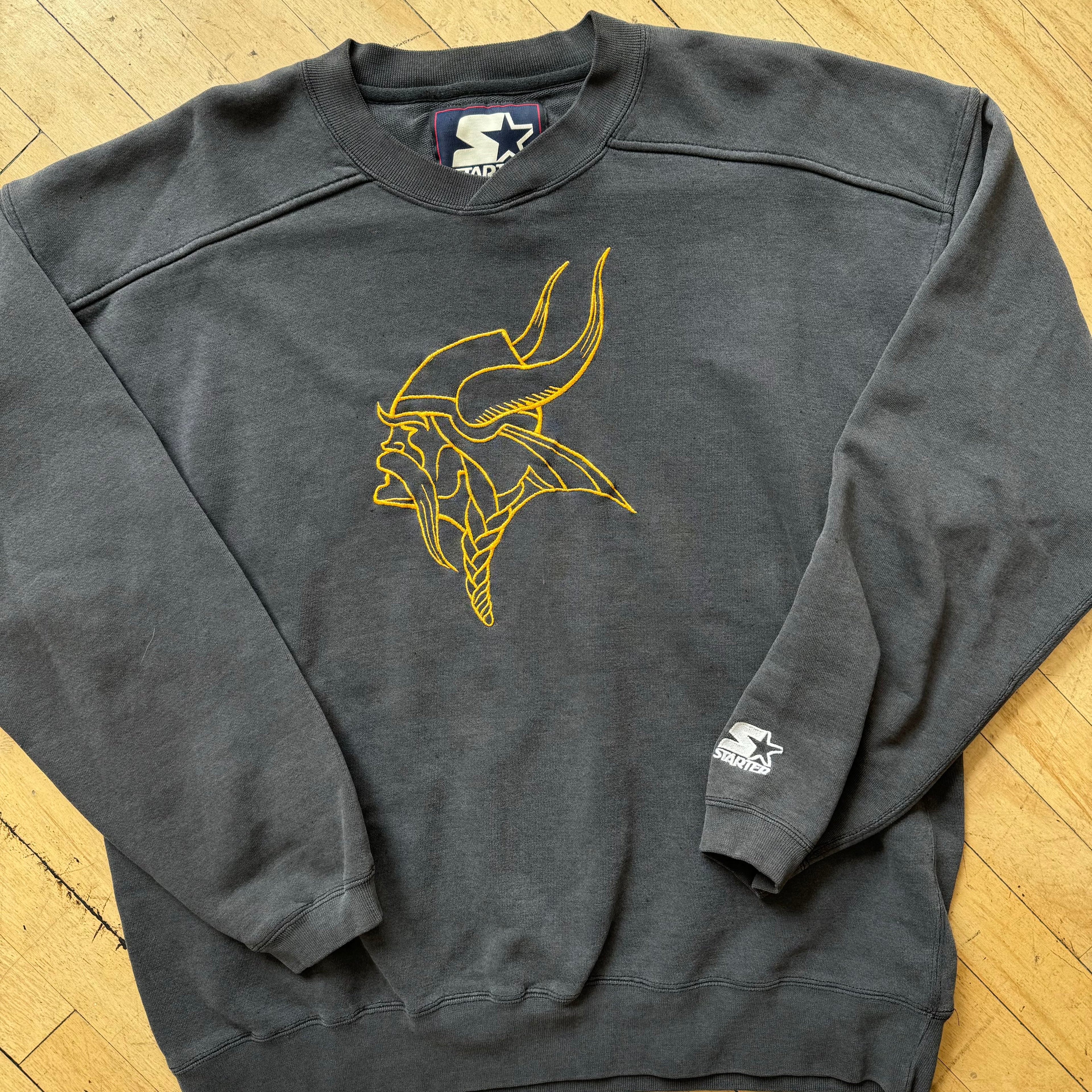 Vintage Minnesota Vikings Embroidered Crewneck Sz XL