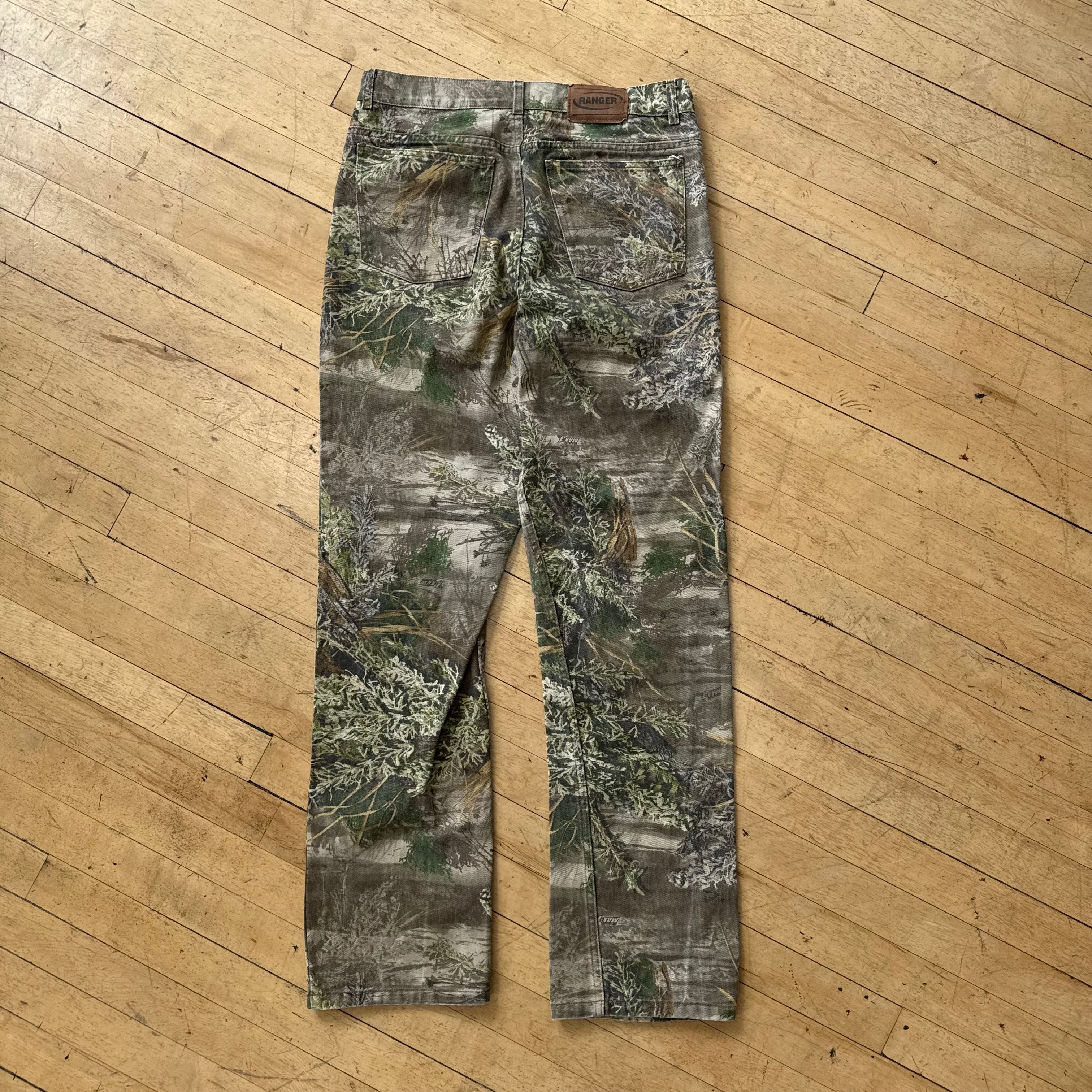 Vintage Ranger Camo Denim Jeans Sz 34