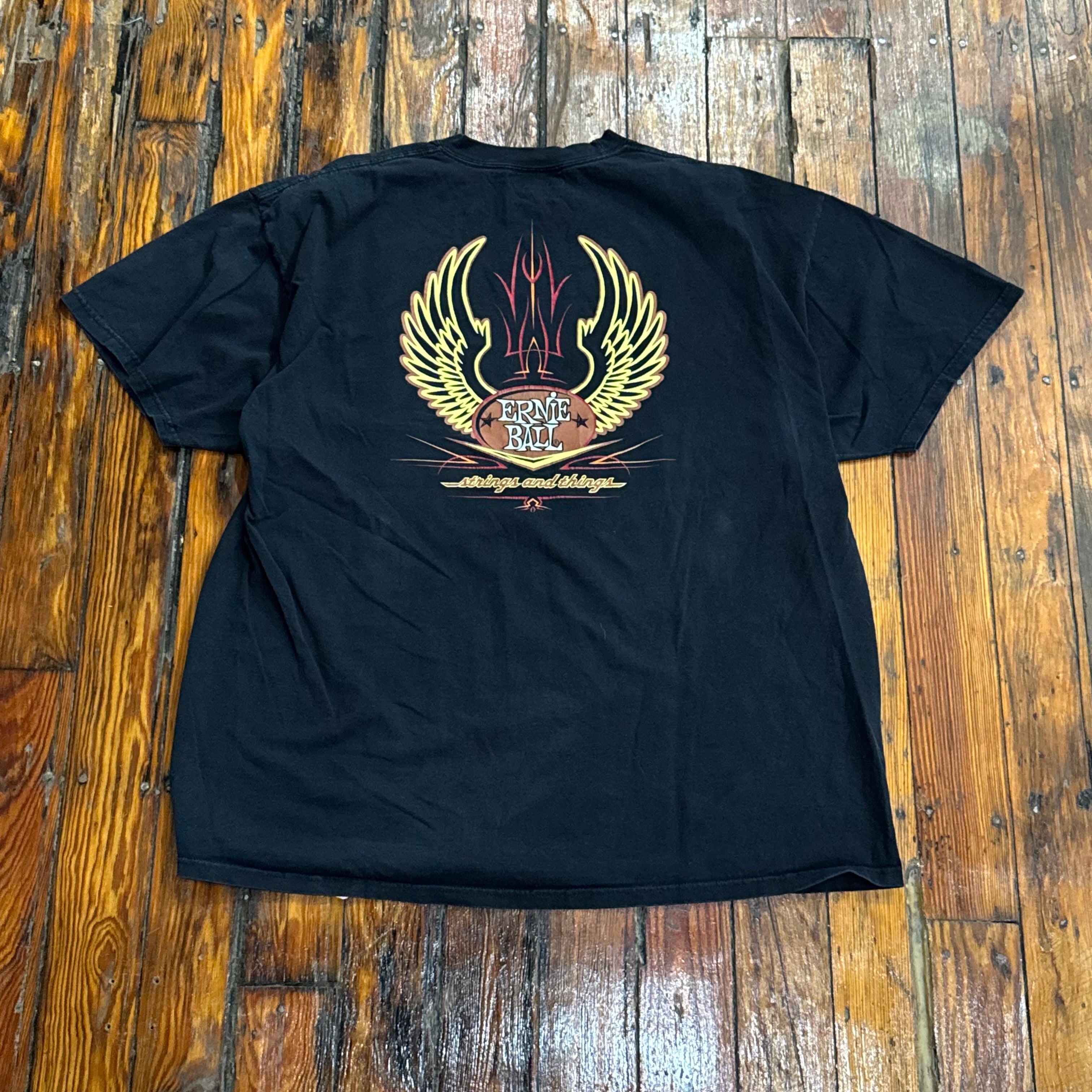 Vintage Ernie Ball Biker T-shirt Sz XL