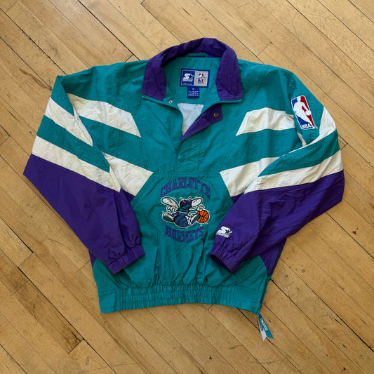 Vintage Stater Charlotte Hornets Jacket Sz L