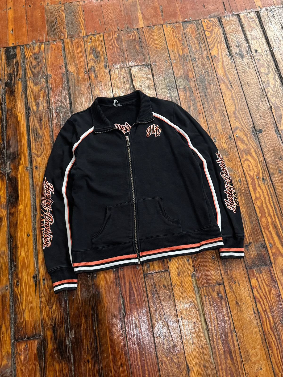 Vintage Harley Davidson Zip-Up Jacket Sz M