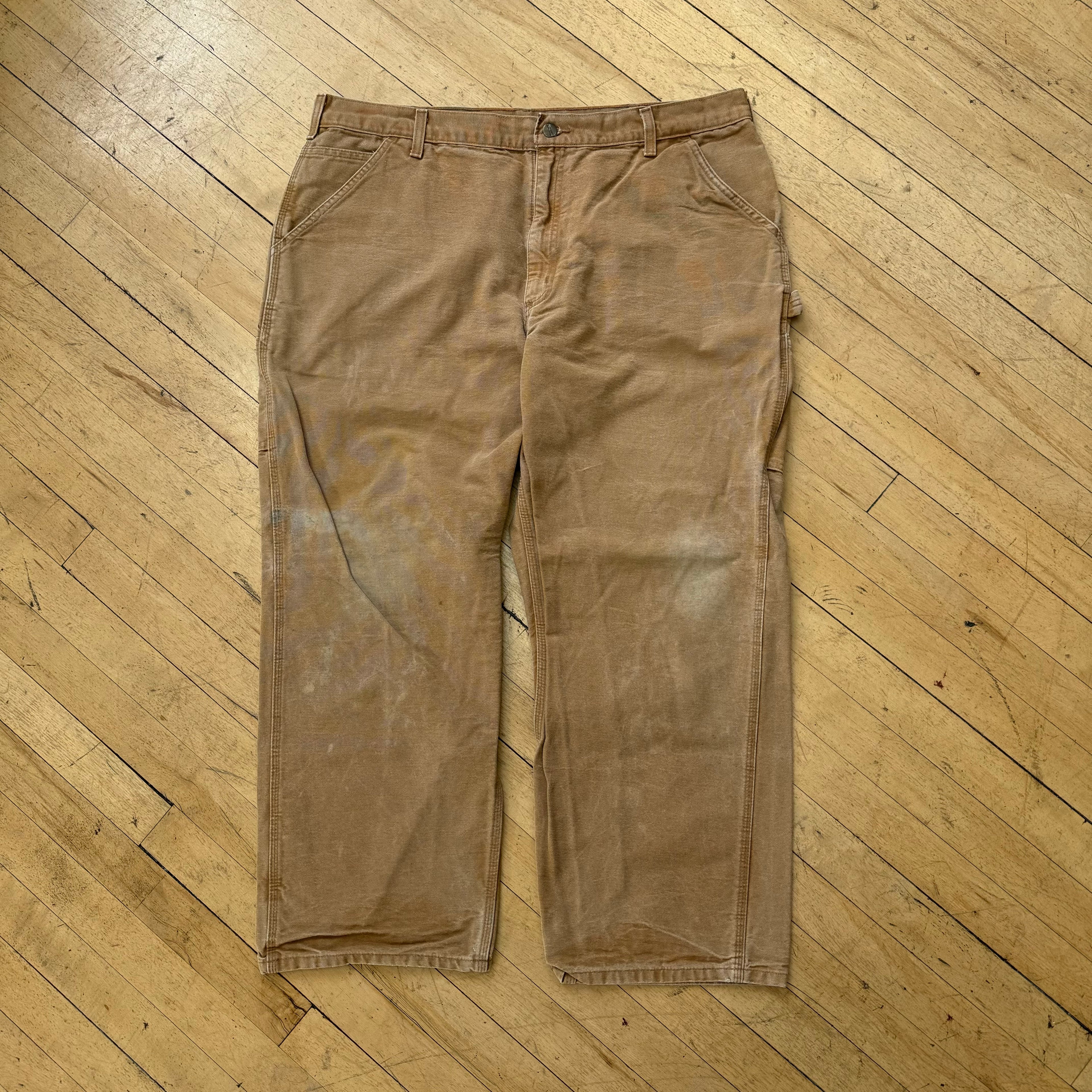 Vintage Carhartt Denim Khaki Jeans Sz 40x30