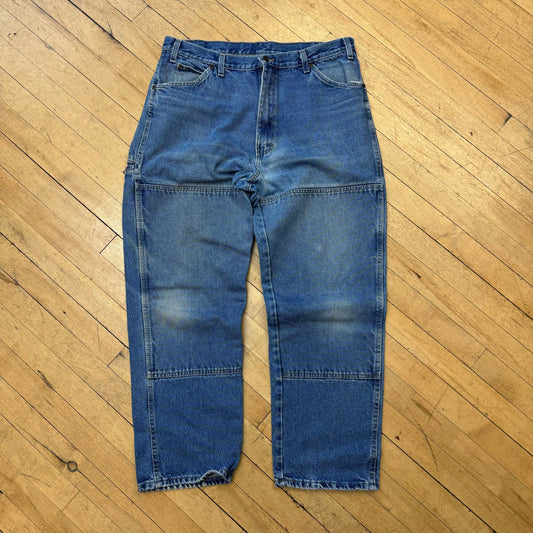 Vintage Dickies Double Knee Denim Jeans Sz 38x30