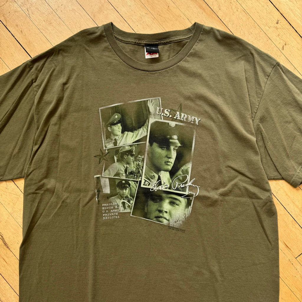 Vintage Elvis Presley Army T-shirt Sz XL