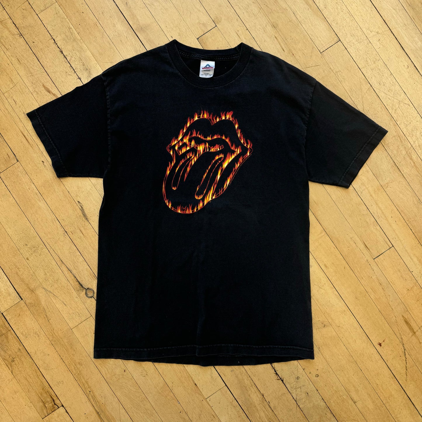 Vintage Rolling Stones Flame Logo  T-shirt Sz L