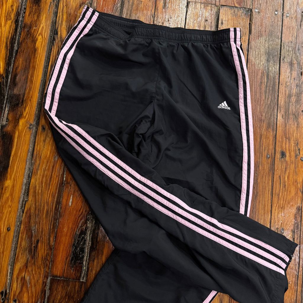 Vintage Pink Stripe Adidas TrackPants Sz M