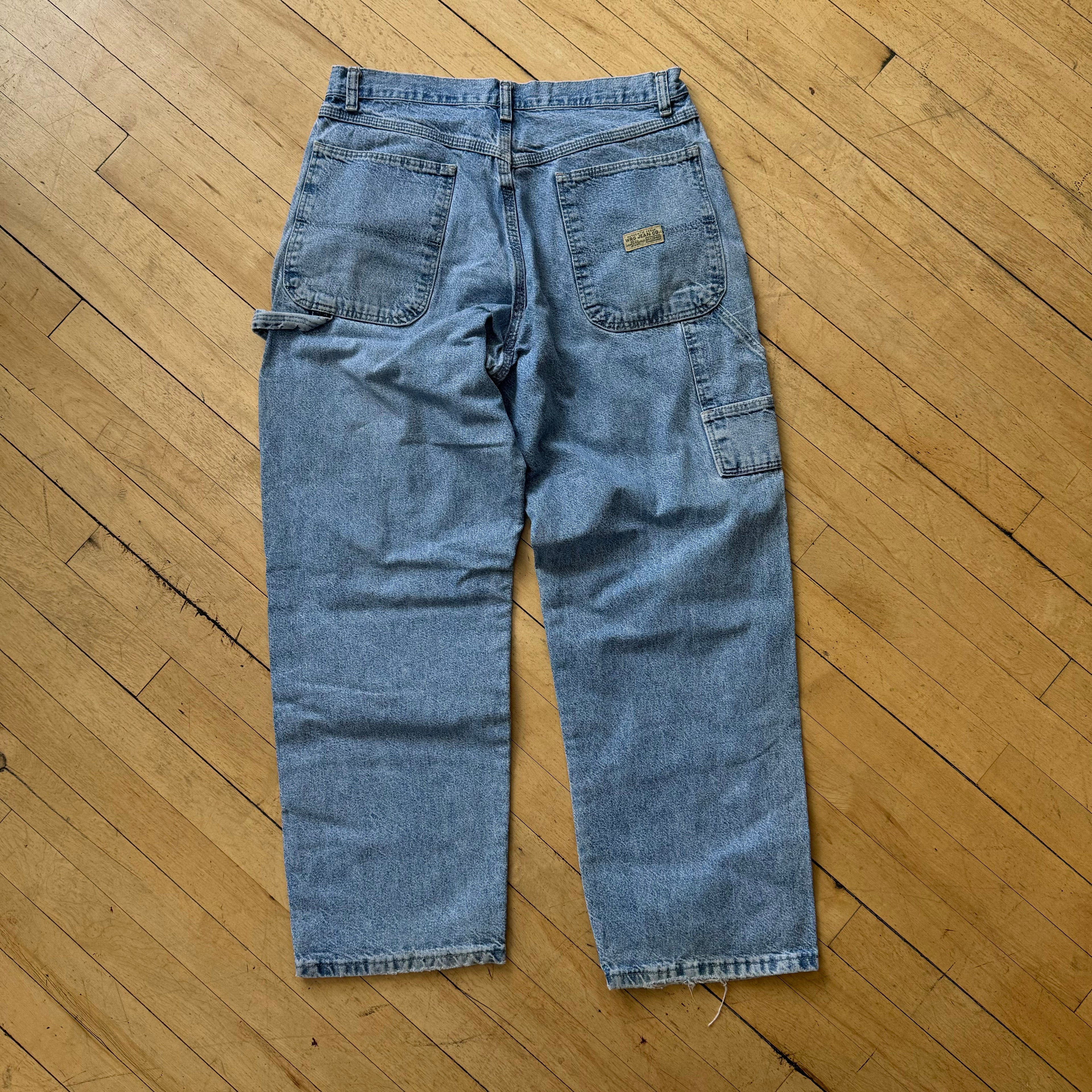 Vintage Wrangler Cargo Light wash Denim Jeans Sz 36x30