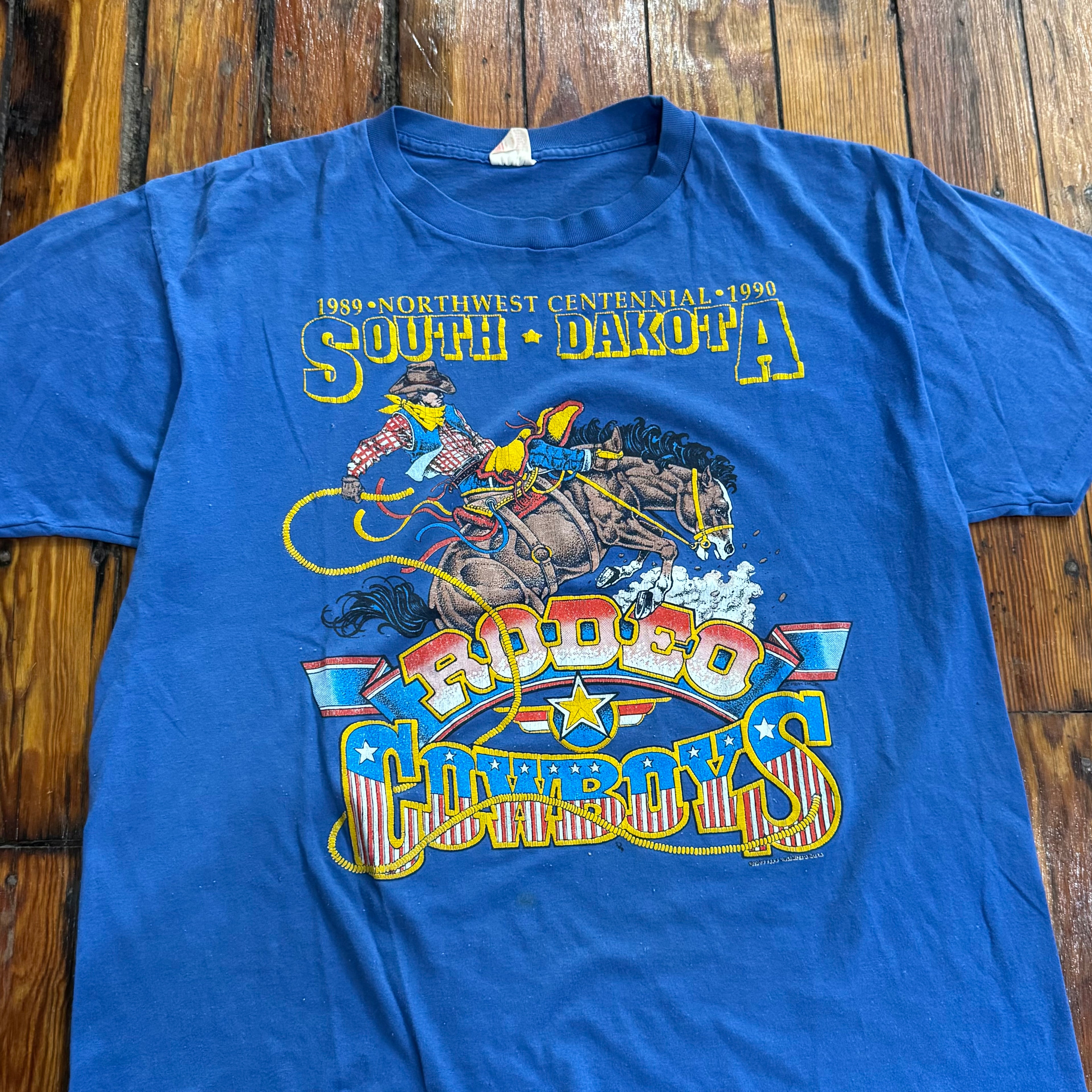Vintage South Dakota Rodeo Cowboys T-shirt Sz M