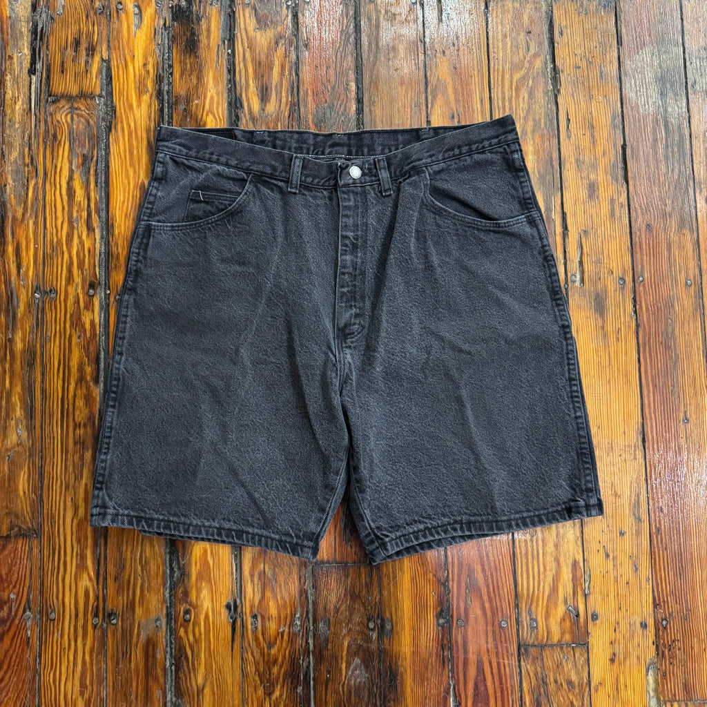 Vintage Wrangler Black Denim Jean Shorts Sz 38